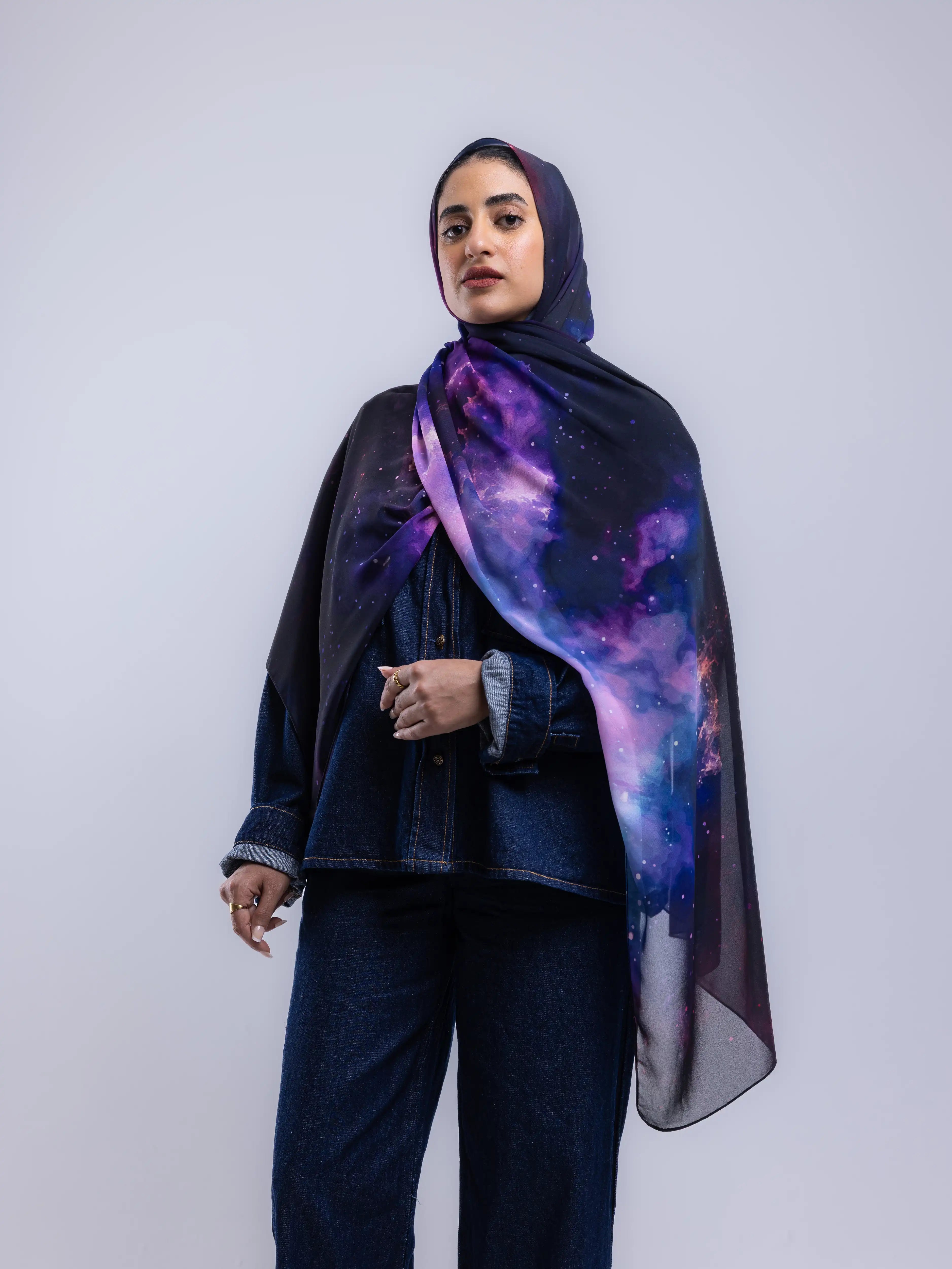Depth – Premium Printed Chiffon Scarf