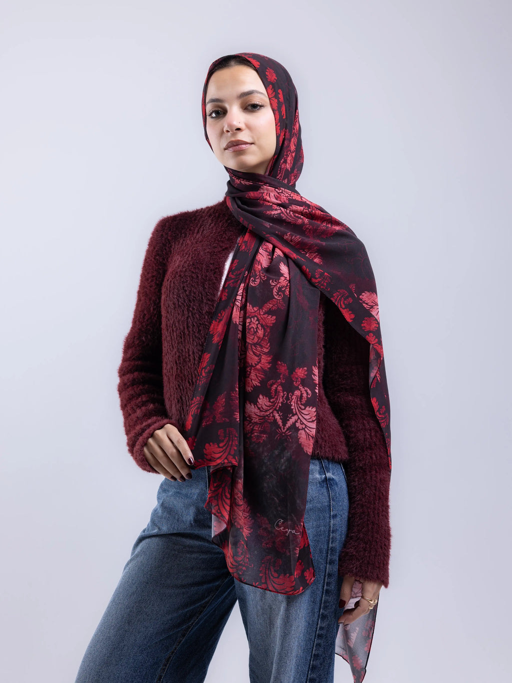 Velvet – Premium Printed Chiffon Scarf
