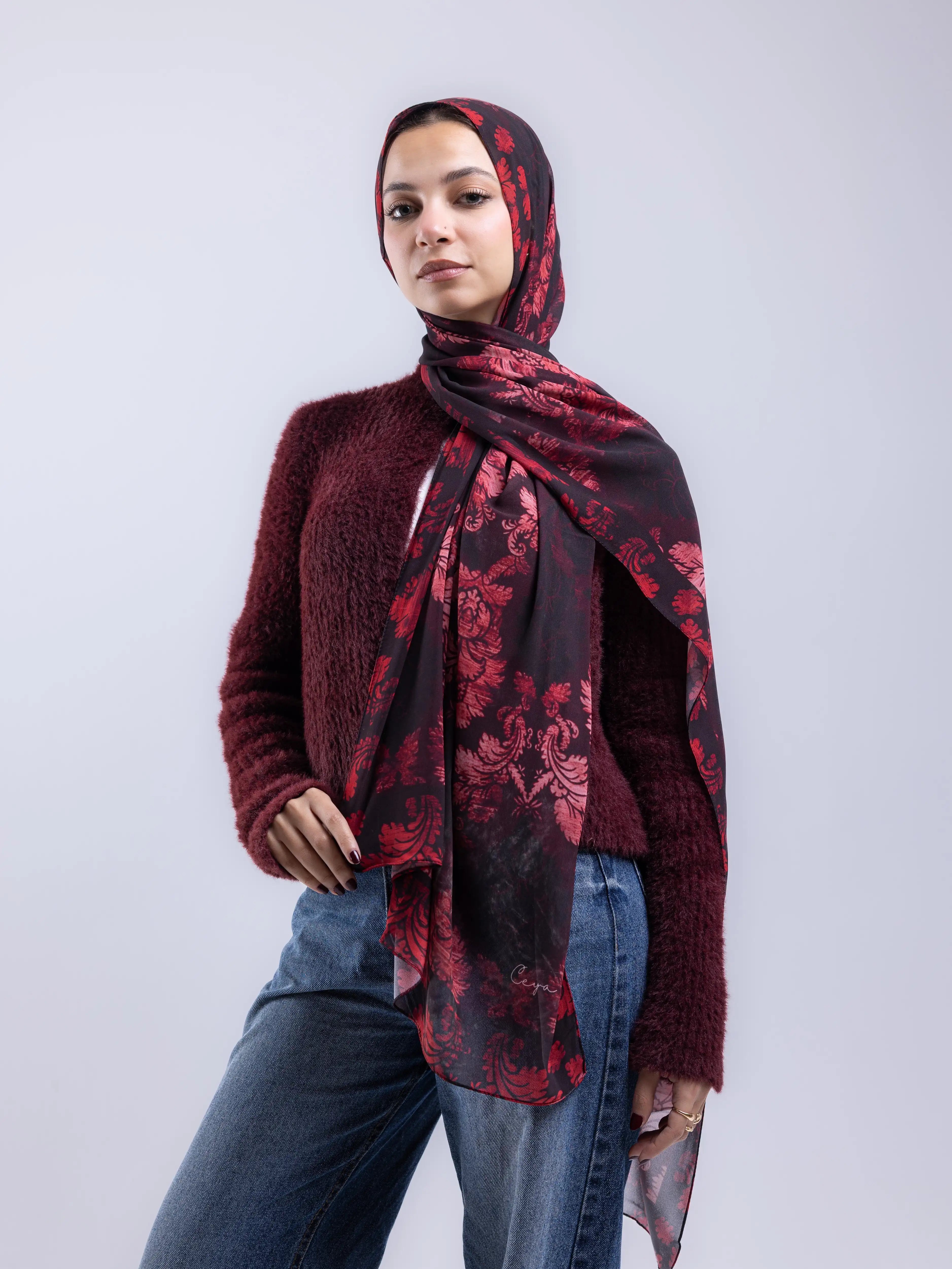 Velvet – Premium Printed Chiffon Scarf