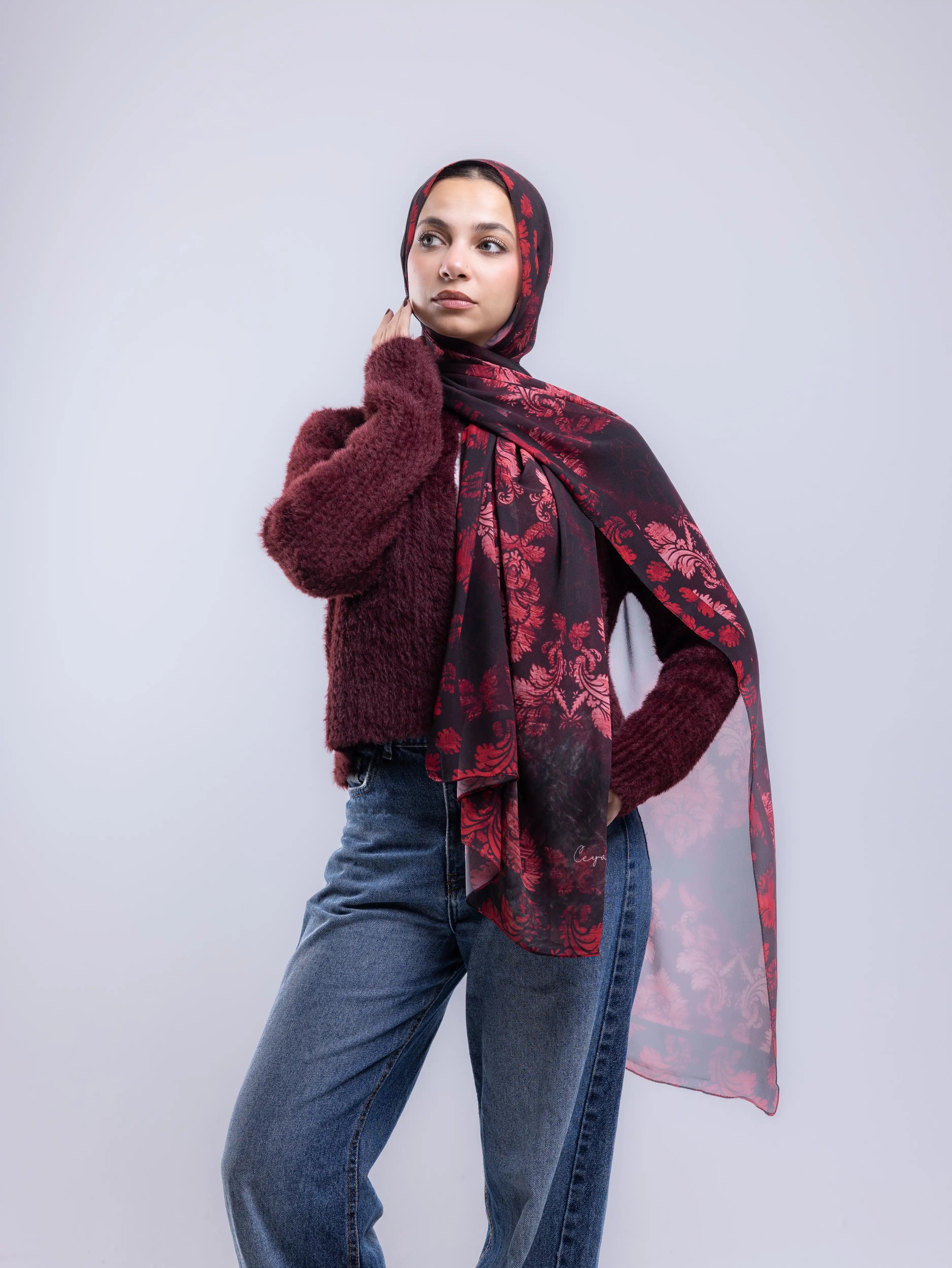 Velvet – Premium Printed Chiffon Scarf