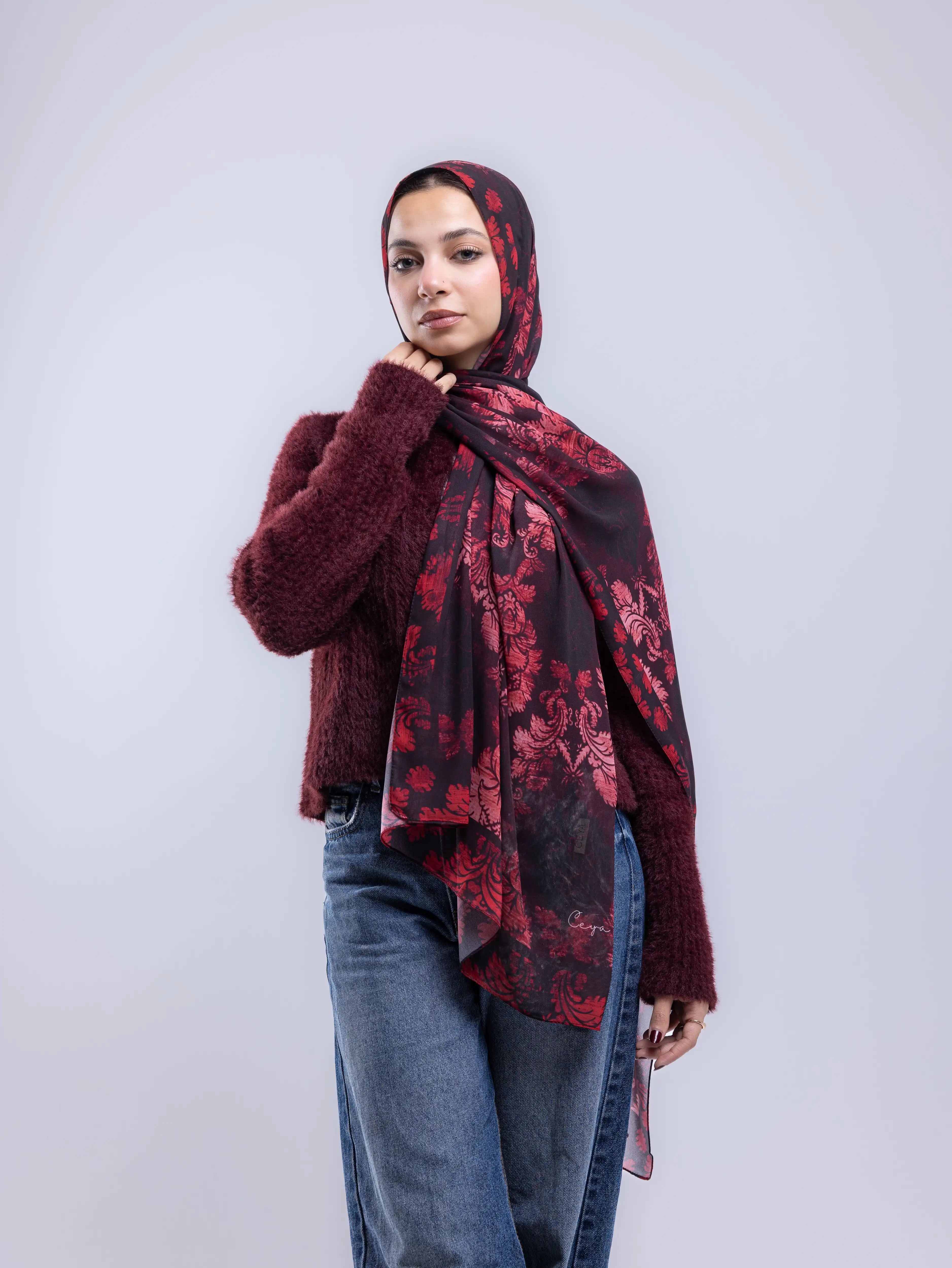 Velvet – Premium Printed Chiffon Scarf
