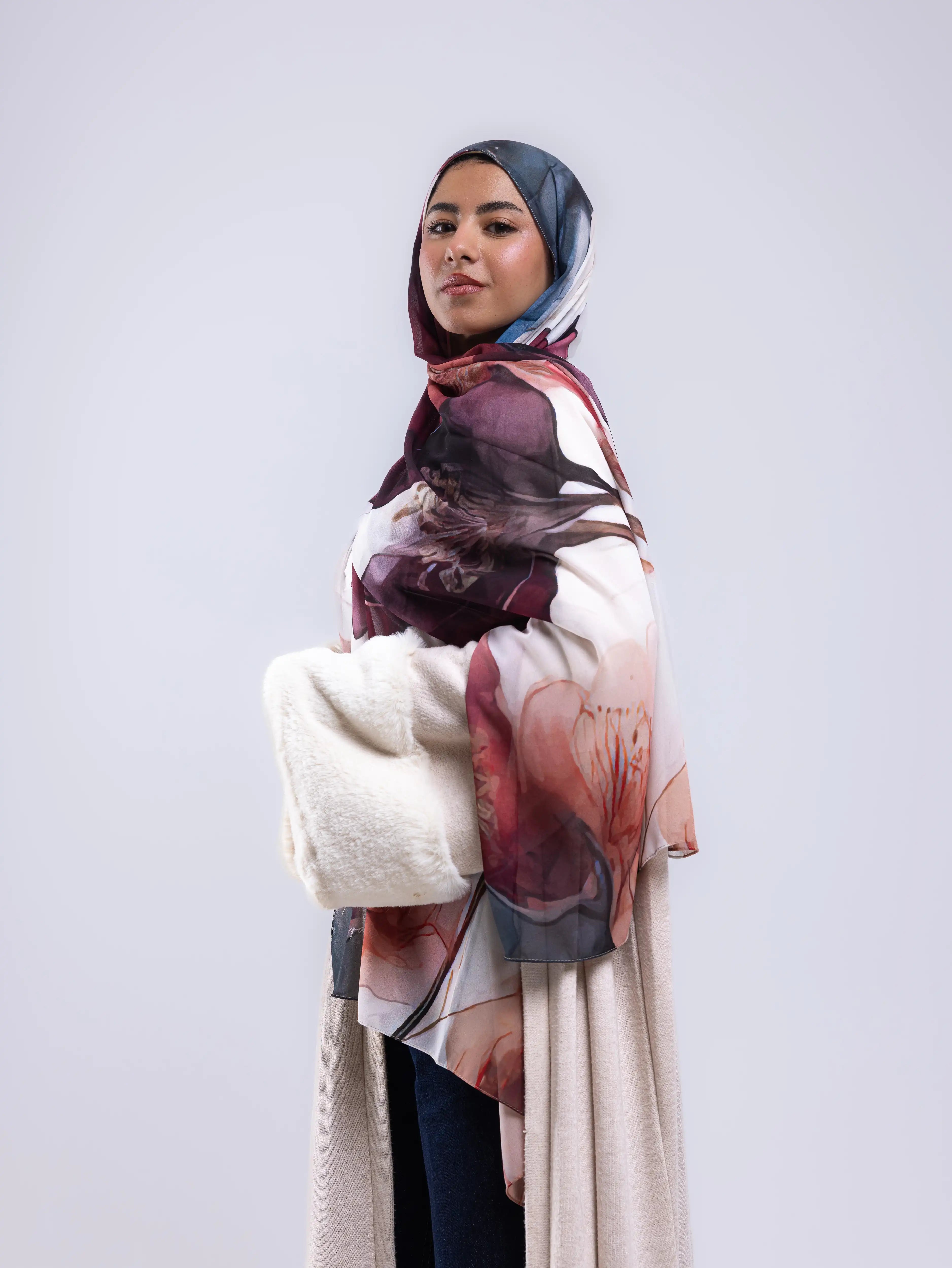 Blush – Premium Printed Chiffon Scarf