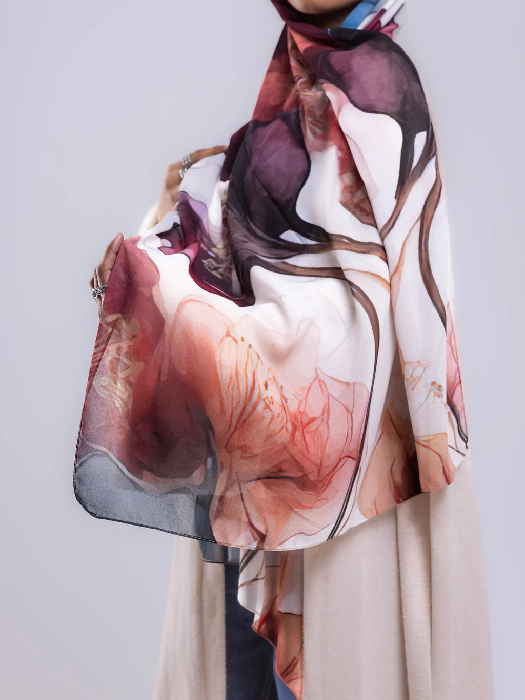 Blush – Premium Printed Chiffon Scarf