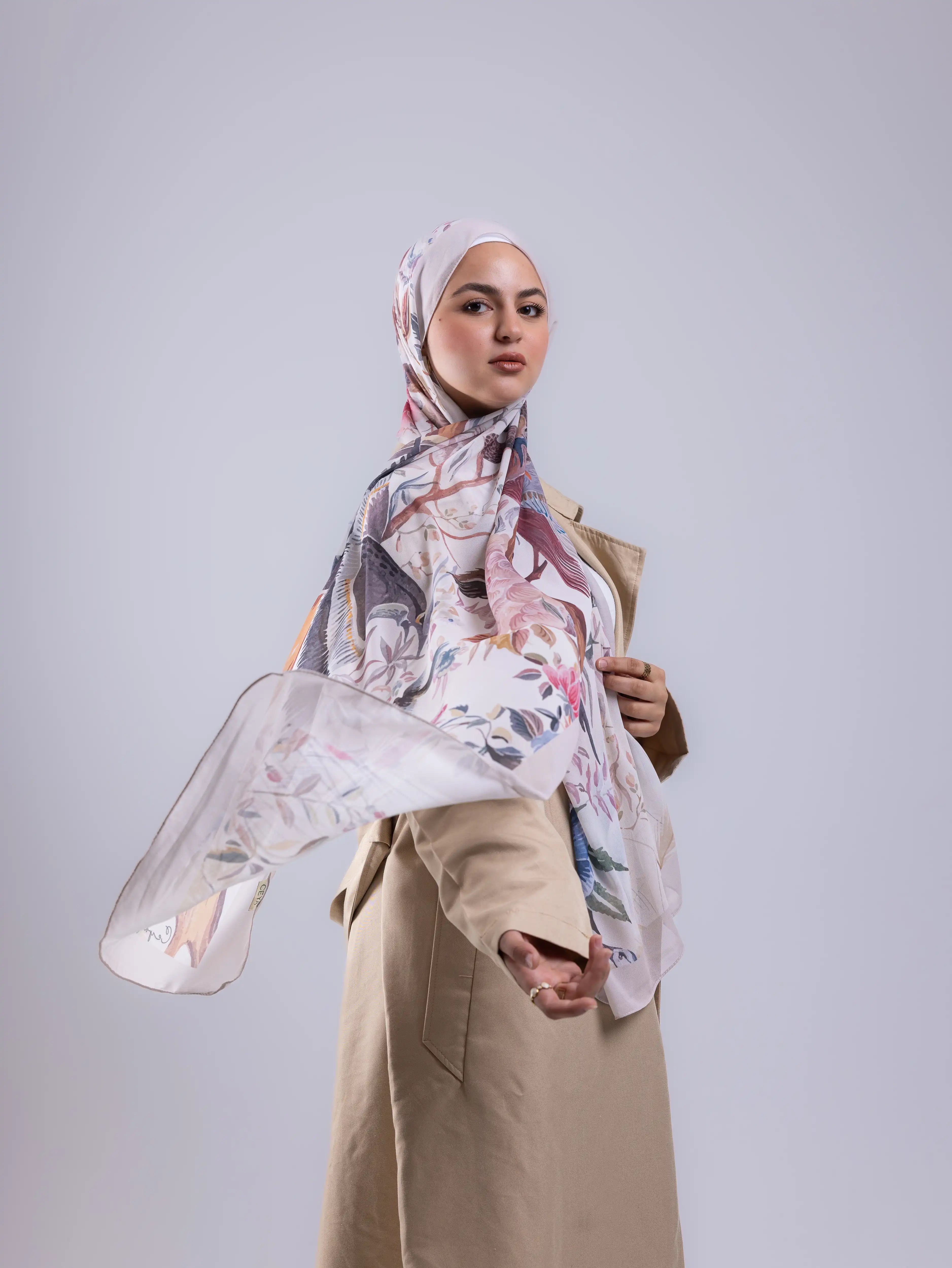 Breeze – Premium Printed Chiffon Scarf