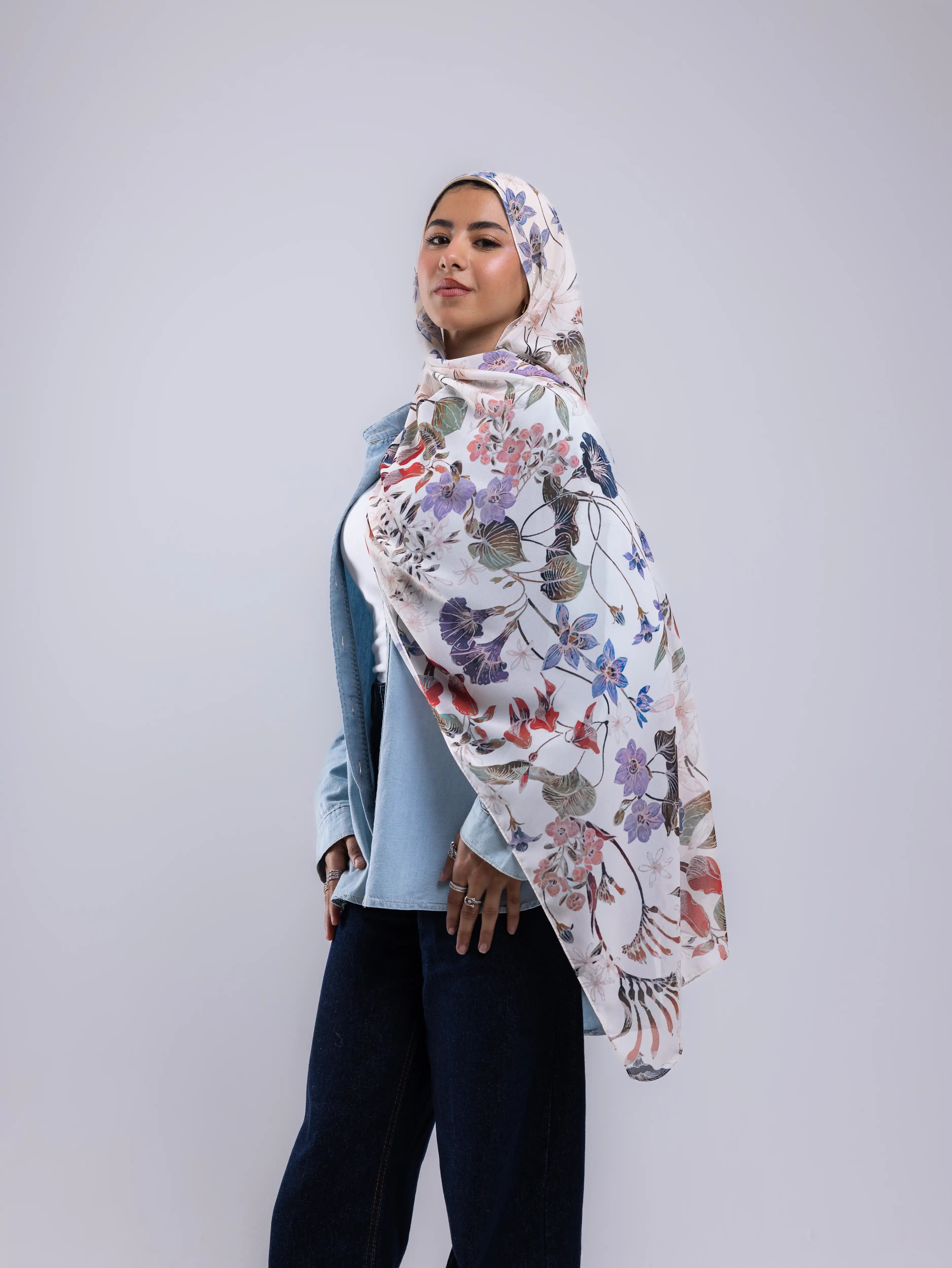 Ease – Premium Printed Chiffon Scarf