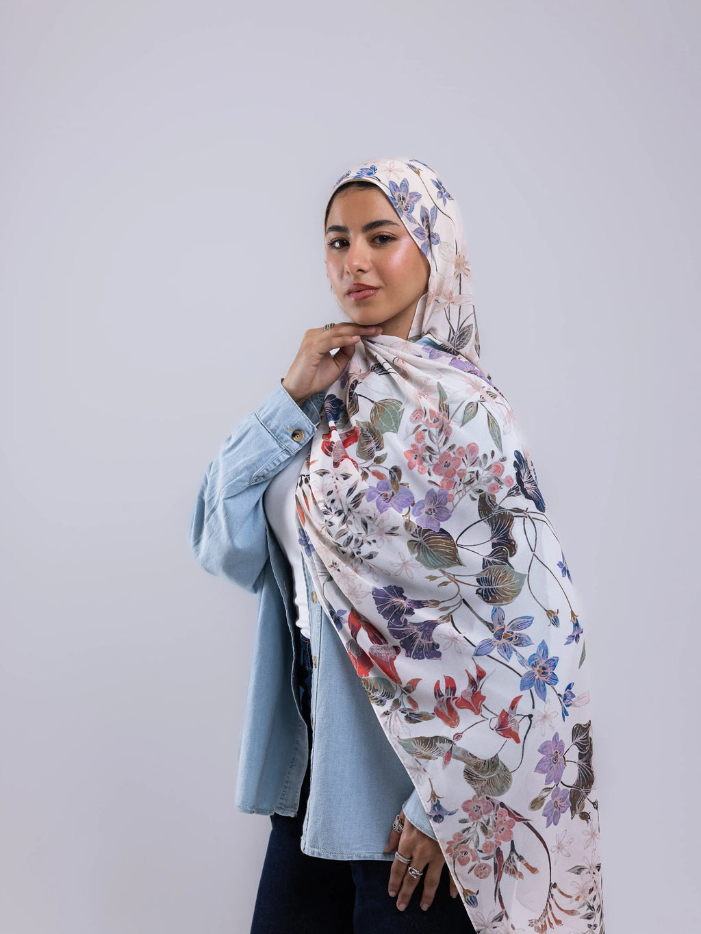 Ease – Premium Printed Chiffon Scarf