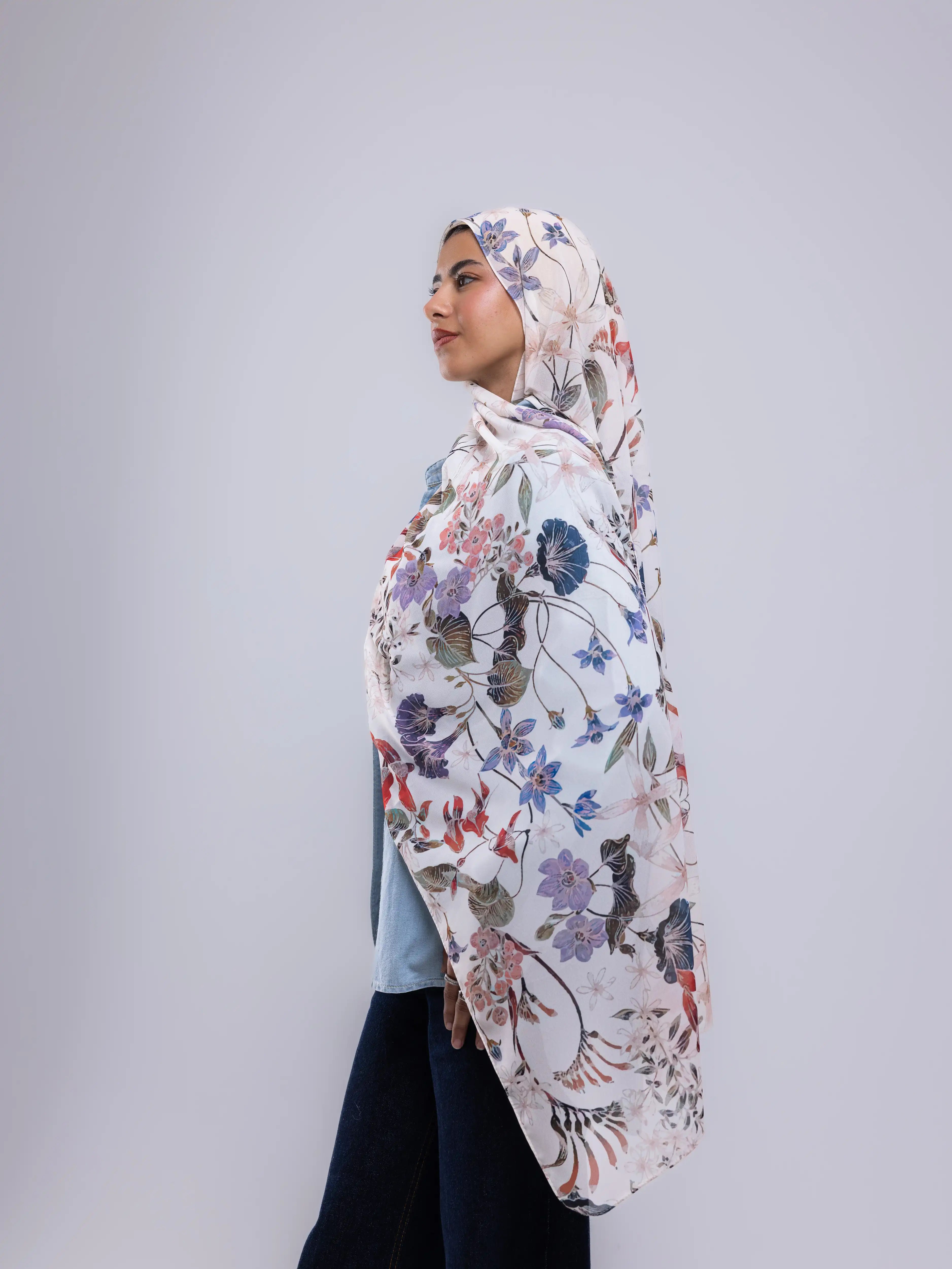 Ease – Premium Printed Chiffon Scarf