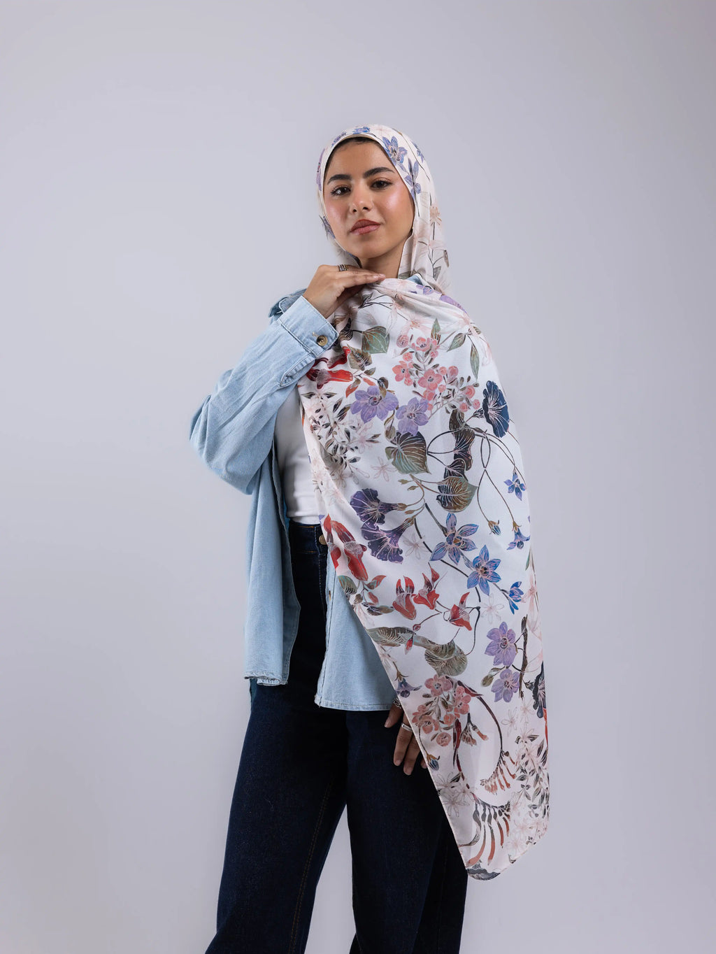 Ease – Premium Printed Chiffon Scarf