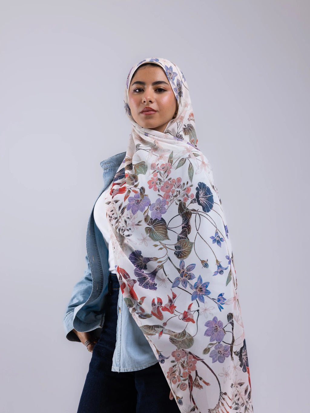 Ease – Premium Printed Chiffon Scarf