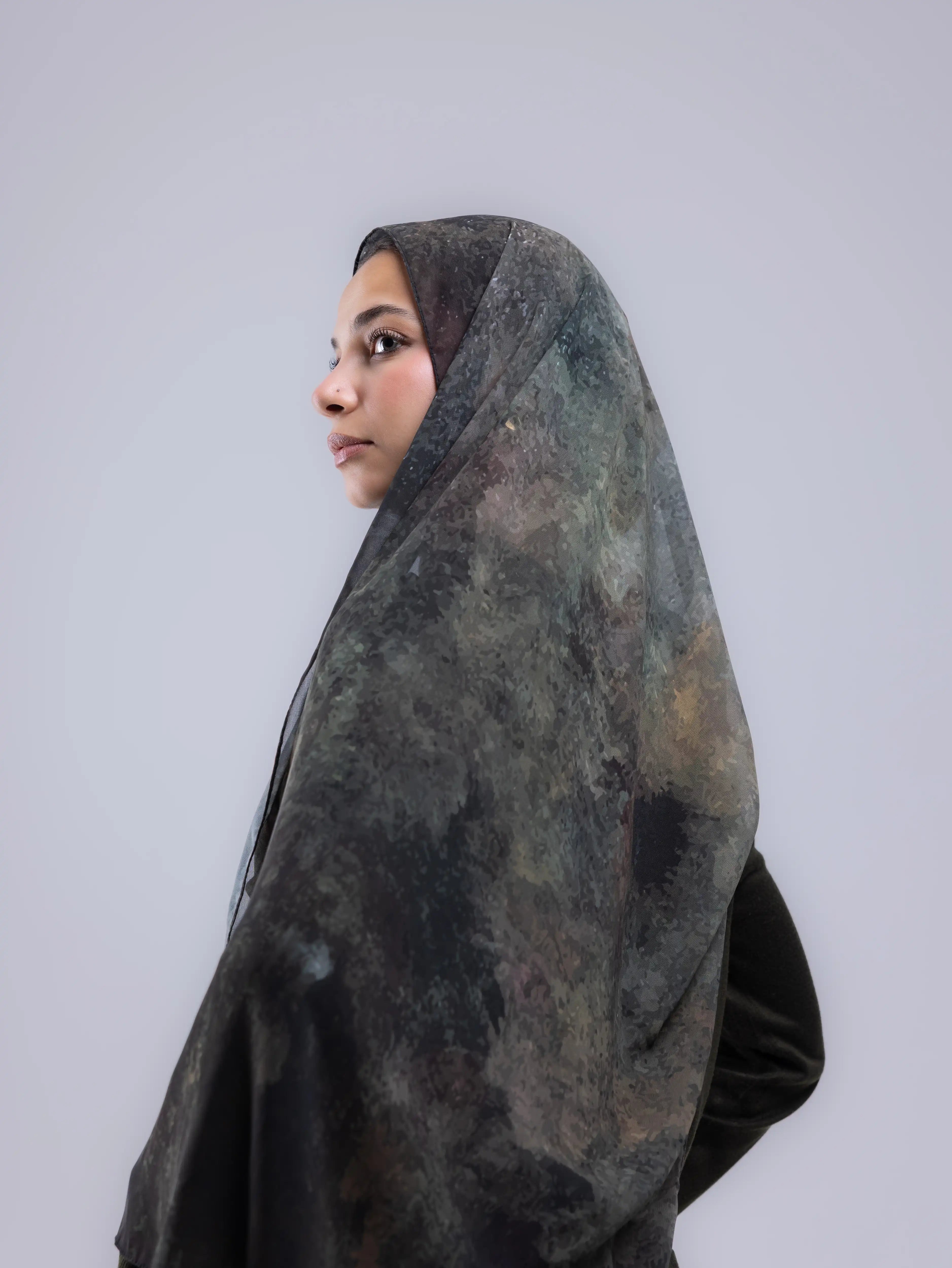 Verdant – Premium Printed Chiffon Scarf