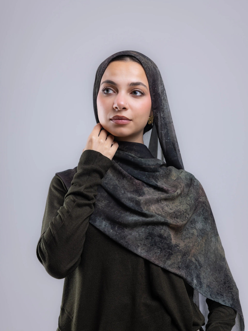 Verdant – Premium Printed Chiffon Scarf