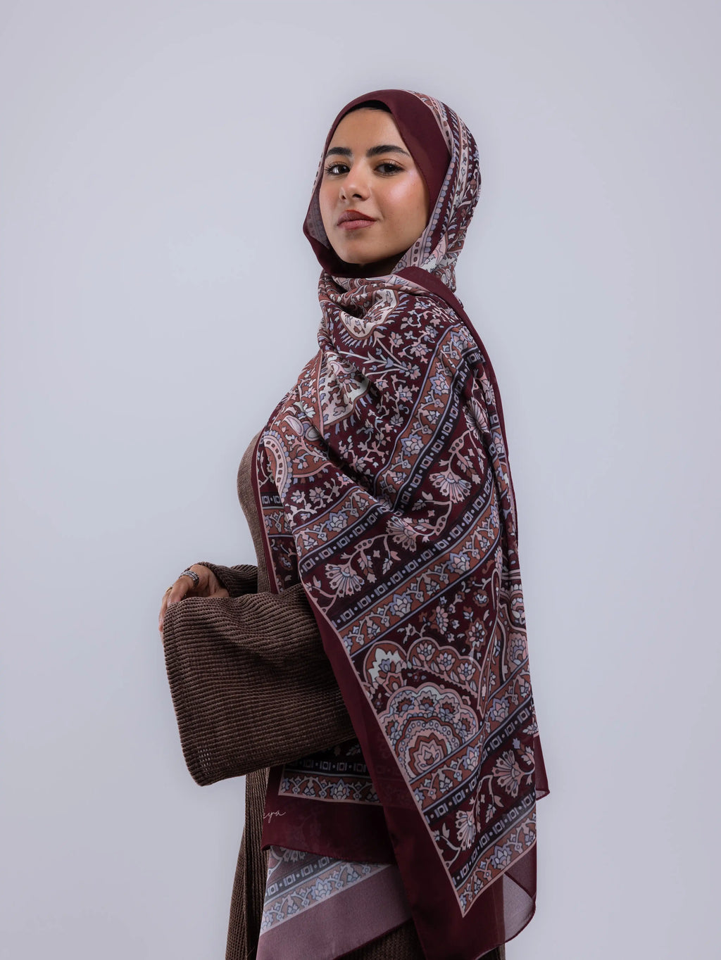 Root – Premium Printed Chiffon Scarf