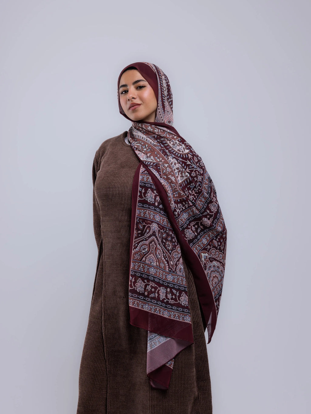 Root – Premium Printed Chiffon Scarf
