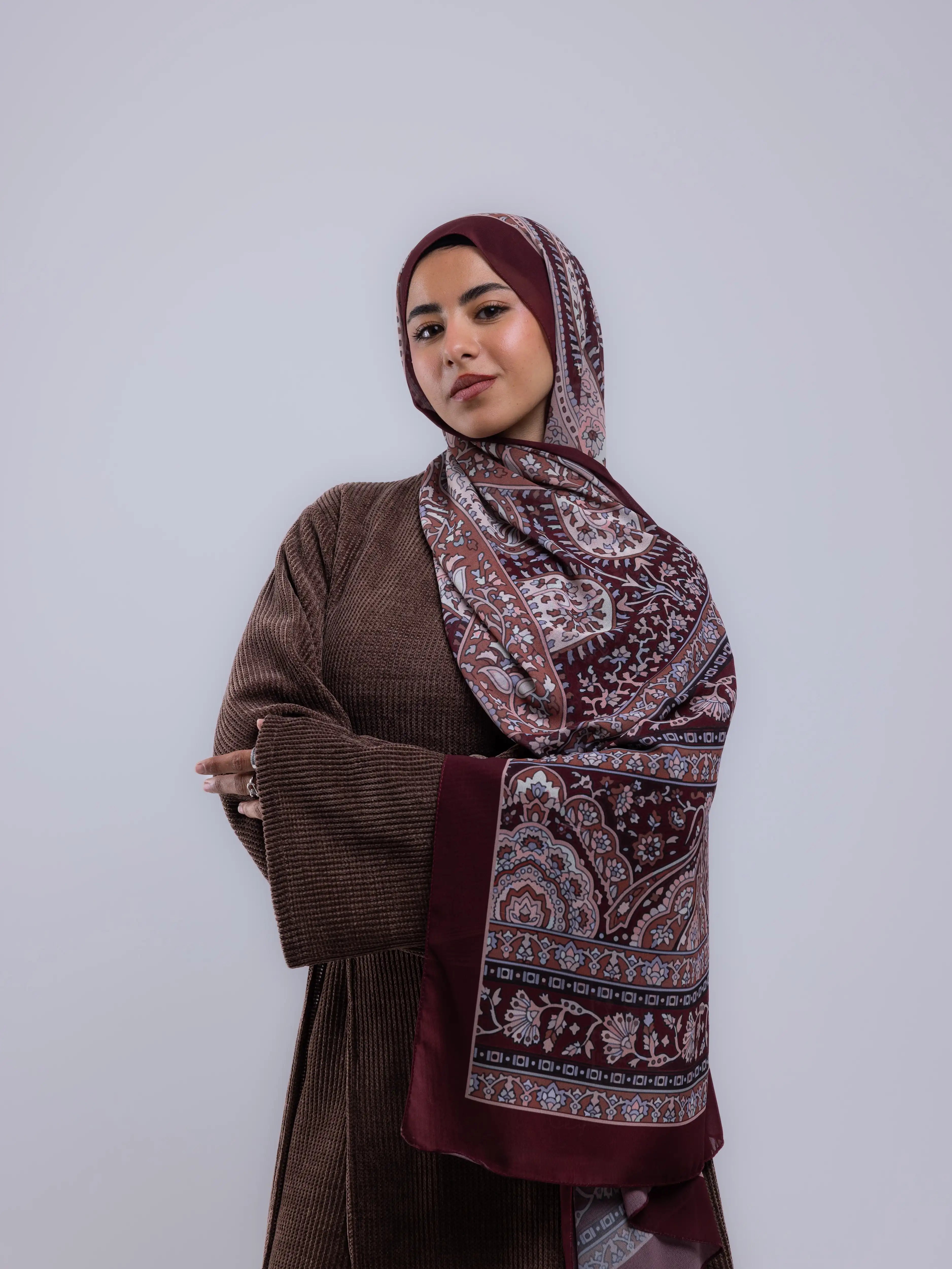 Root – Premium Printed Chiffon Scarf