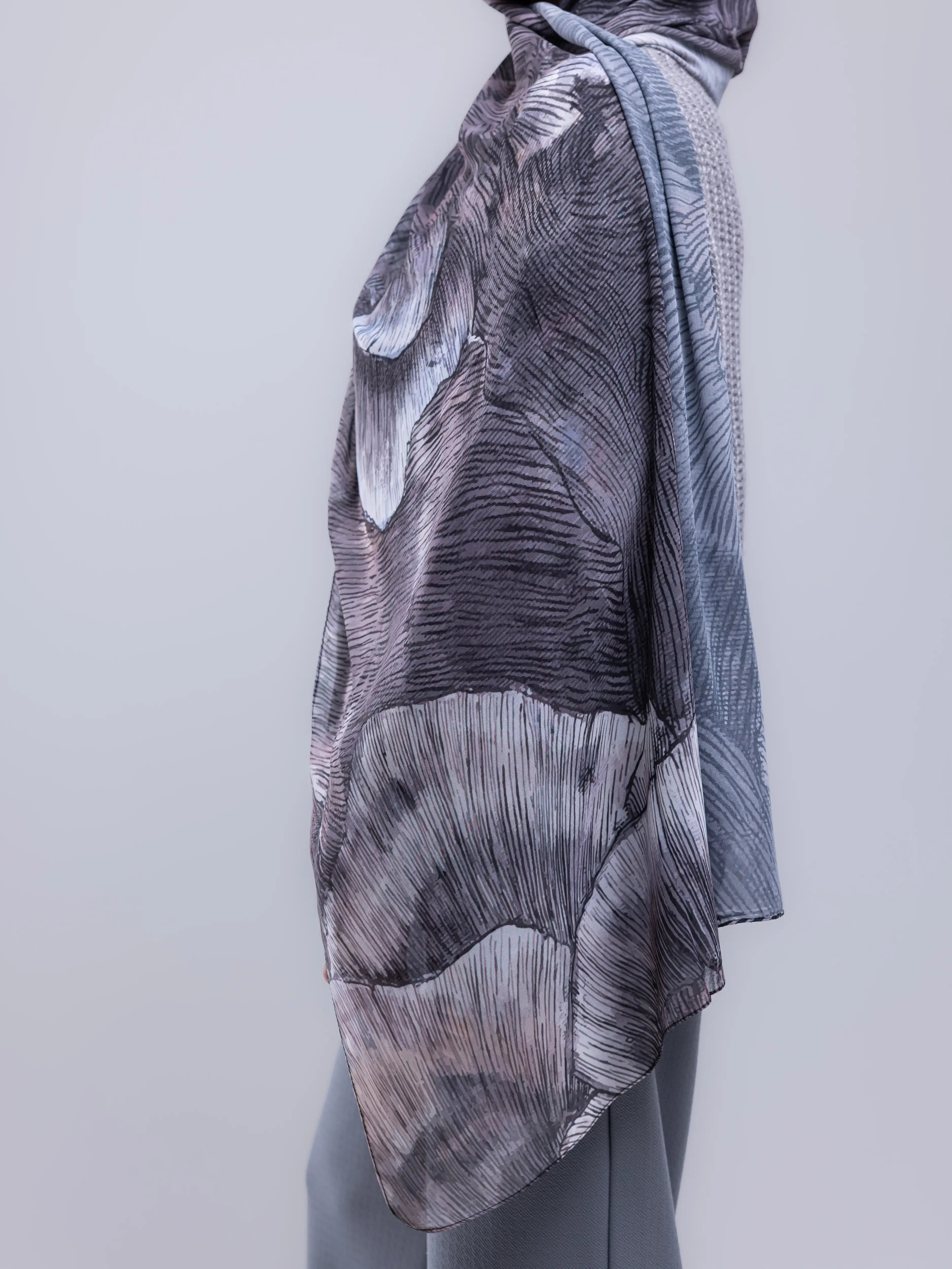 Strata – Premium Printed Chiffon Scarf