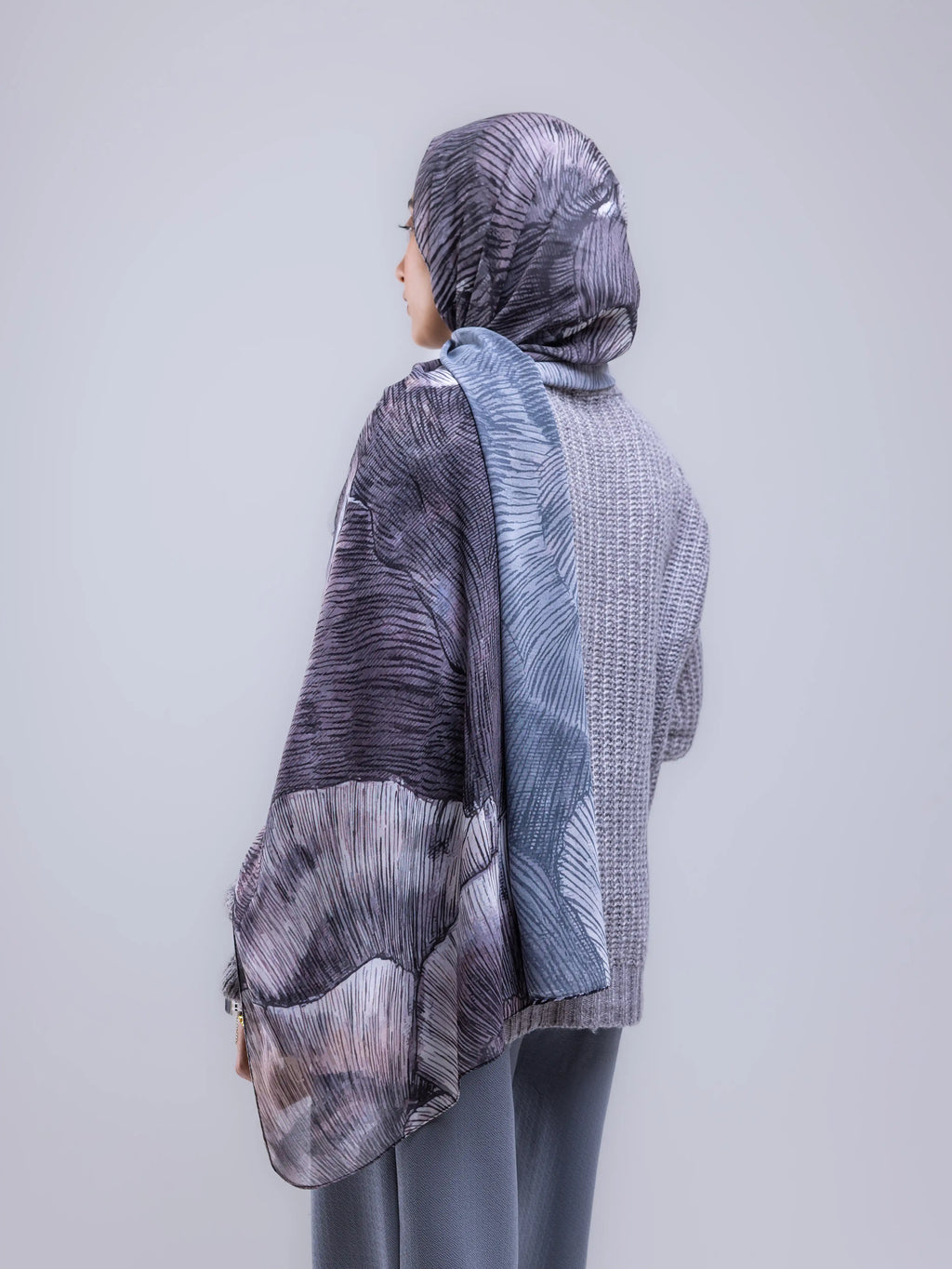 Strata – Premium Printed Chiffon Scarf