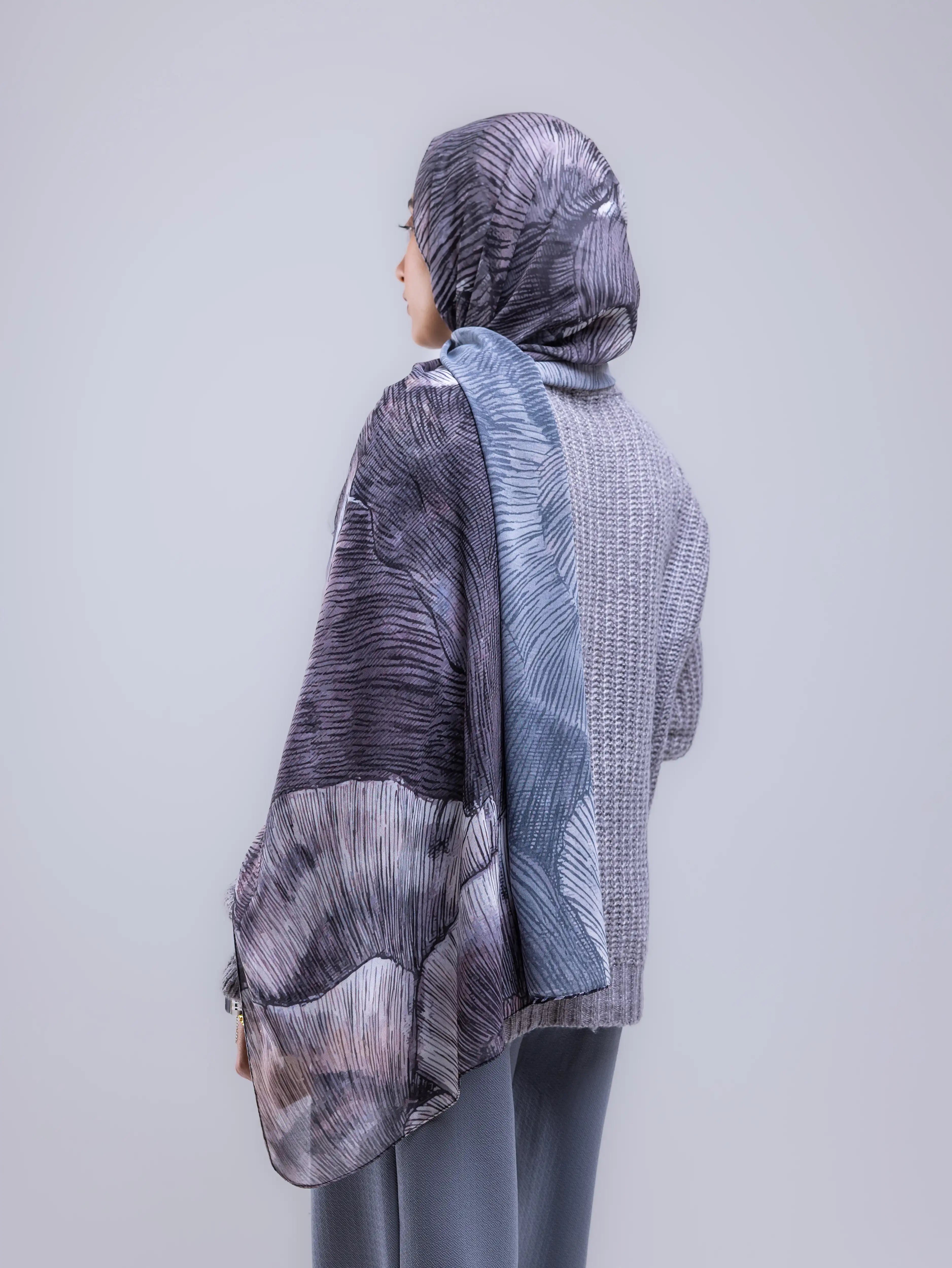 Strata – Premium Printed Chiffon Scarf