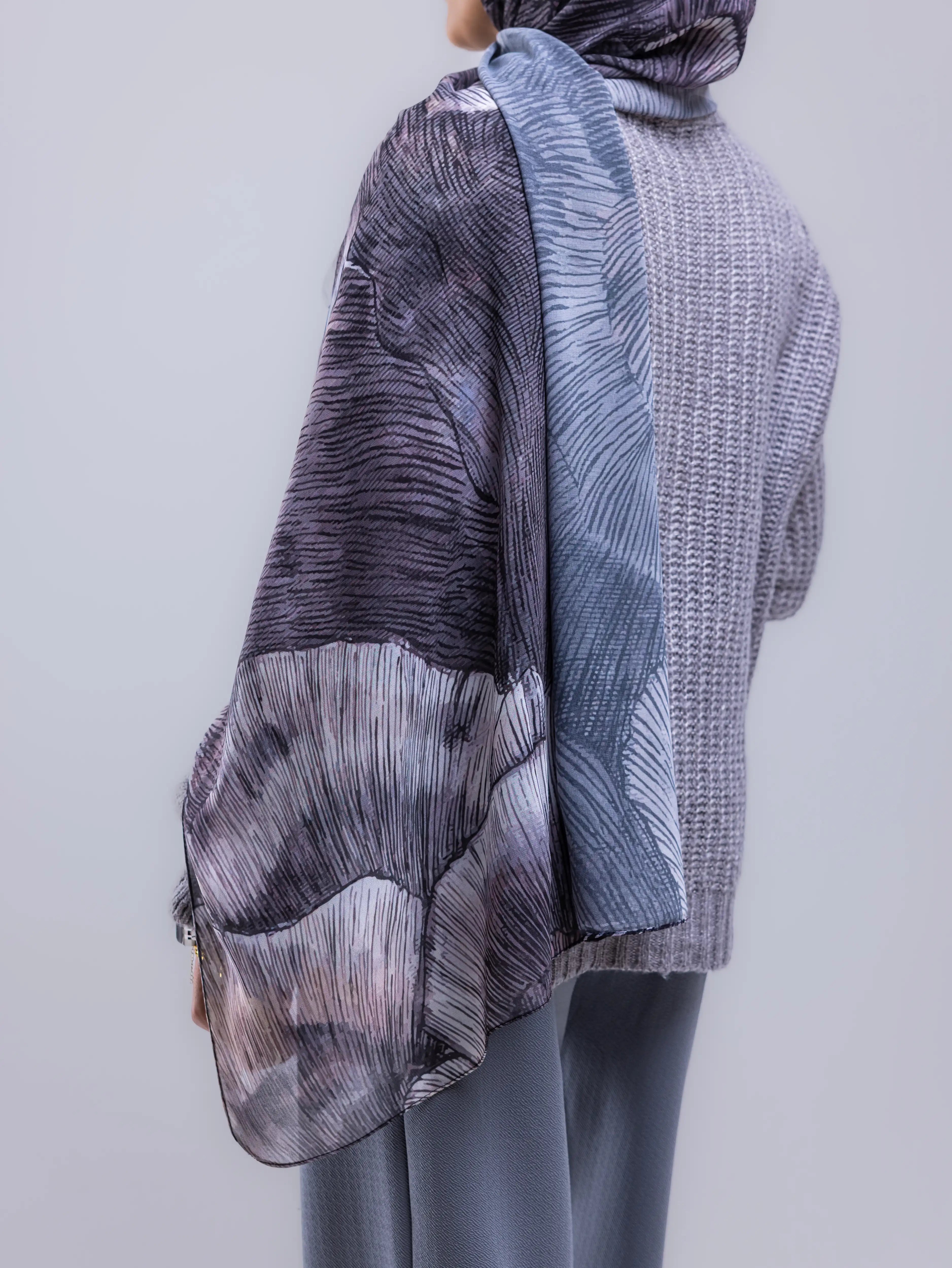 Strata – Premium Printed Chiffon Scarf