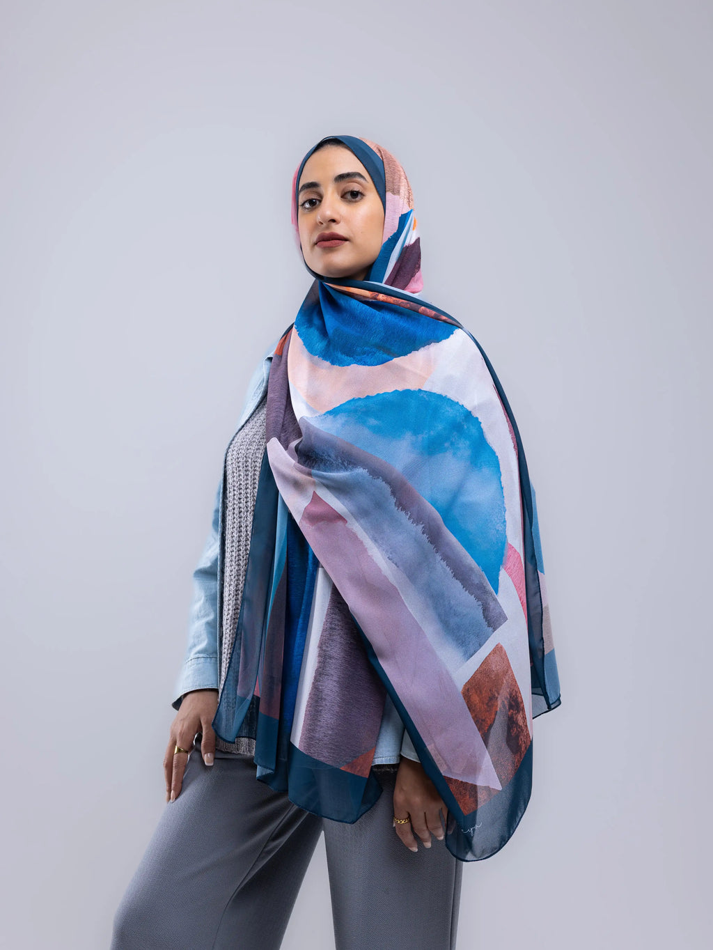 Balance – Premium Printed Chiffon Scarf