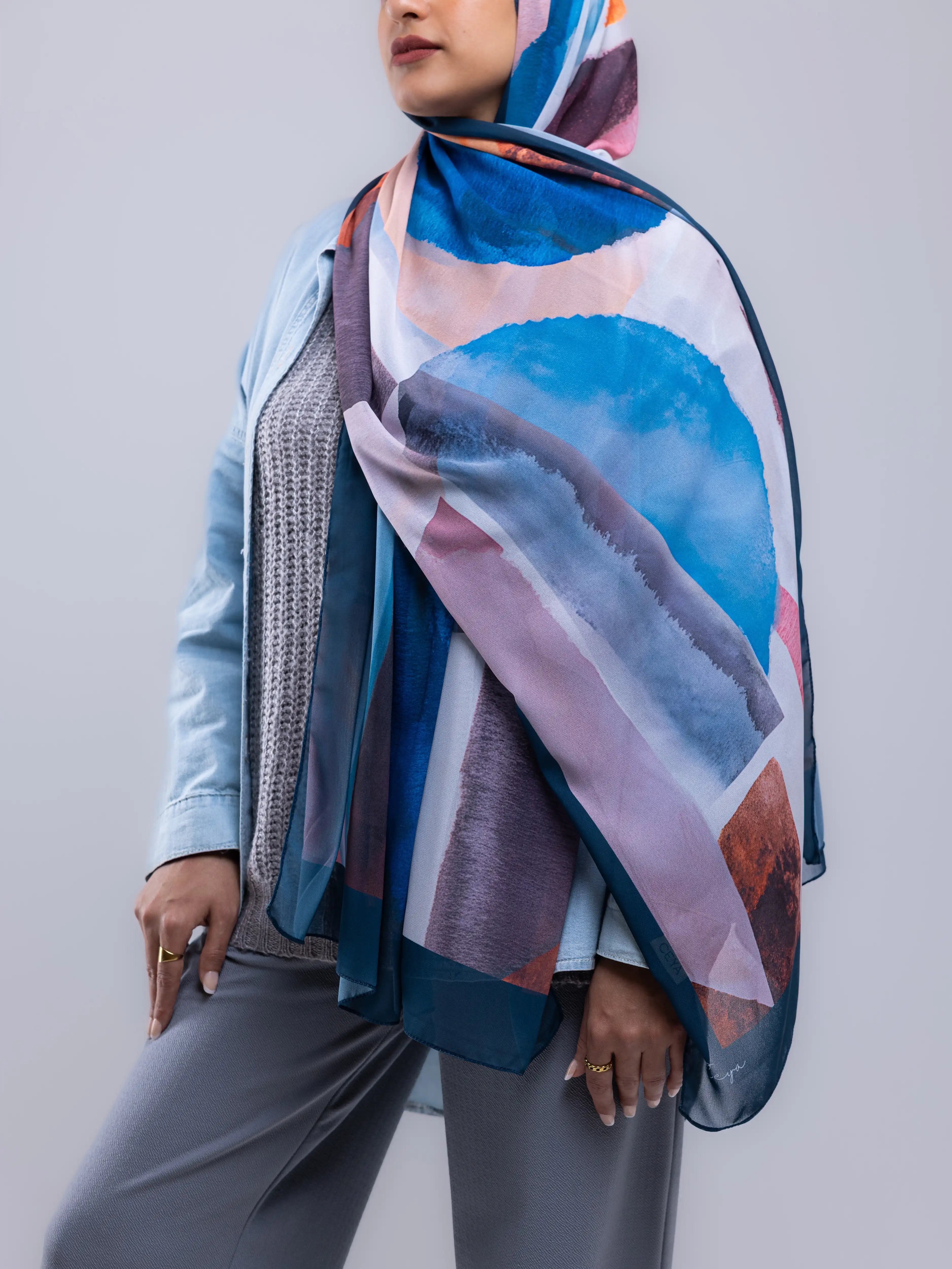 Balance – Premium Printed Chiffon Scarf