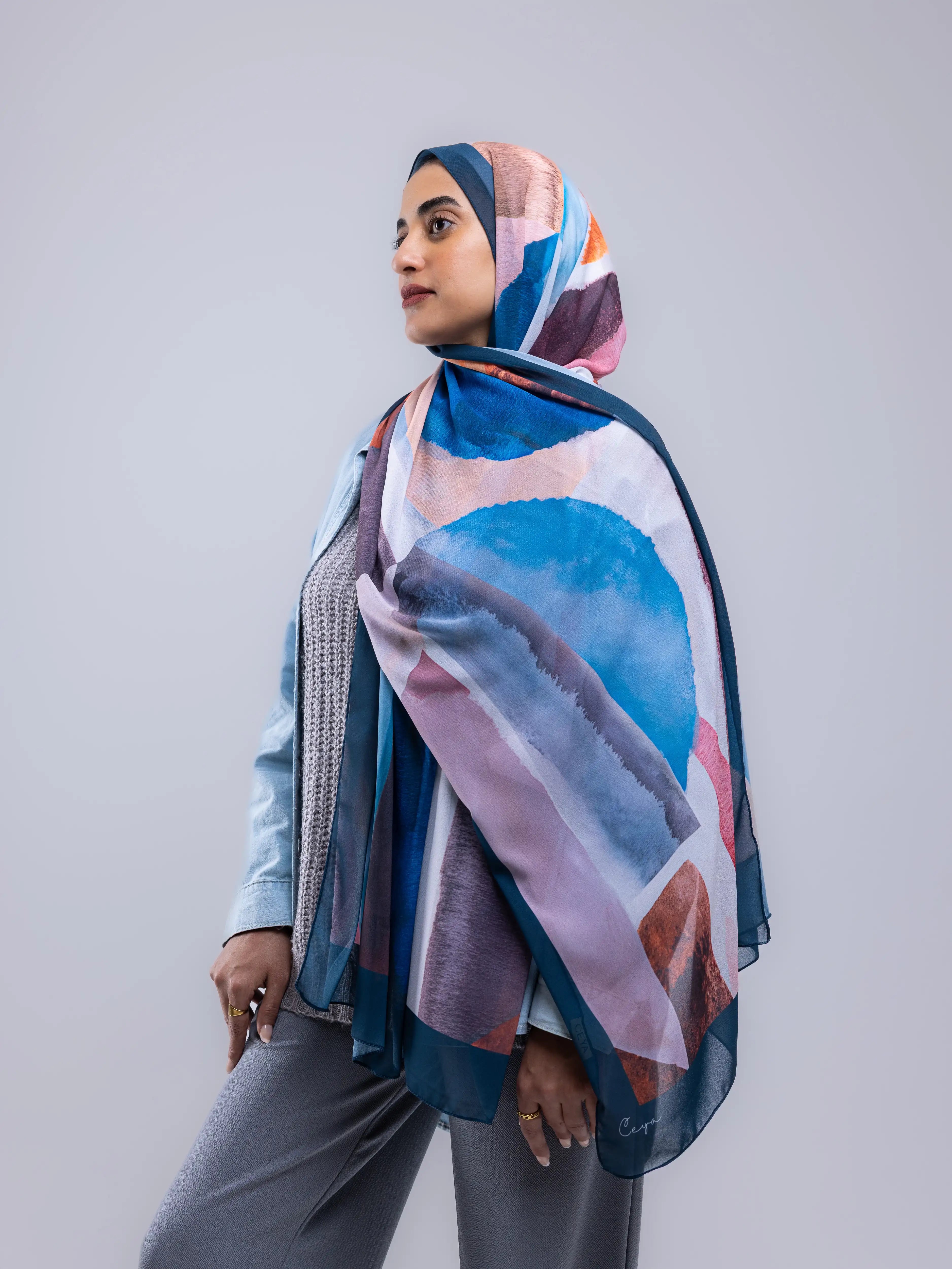 Balance – Premium Printed Chiffon Scarf