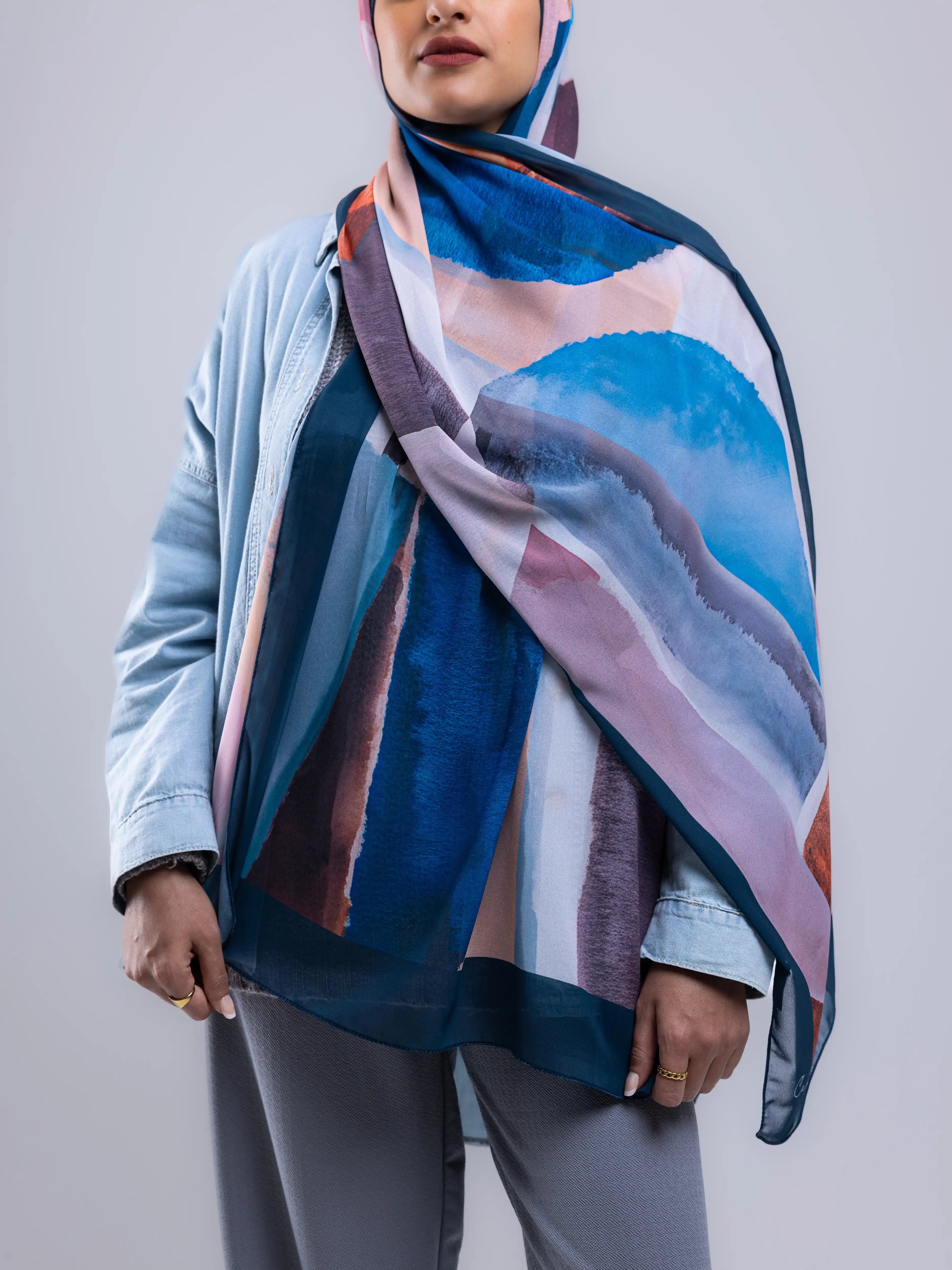 Balance – Premium Printed Chiffon Scarf