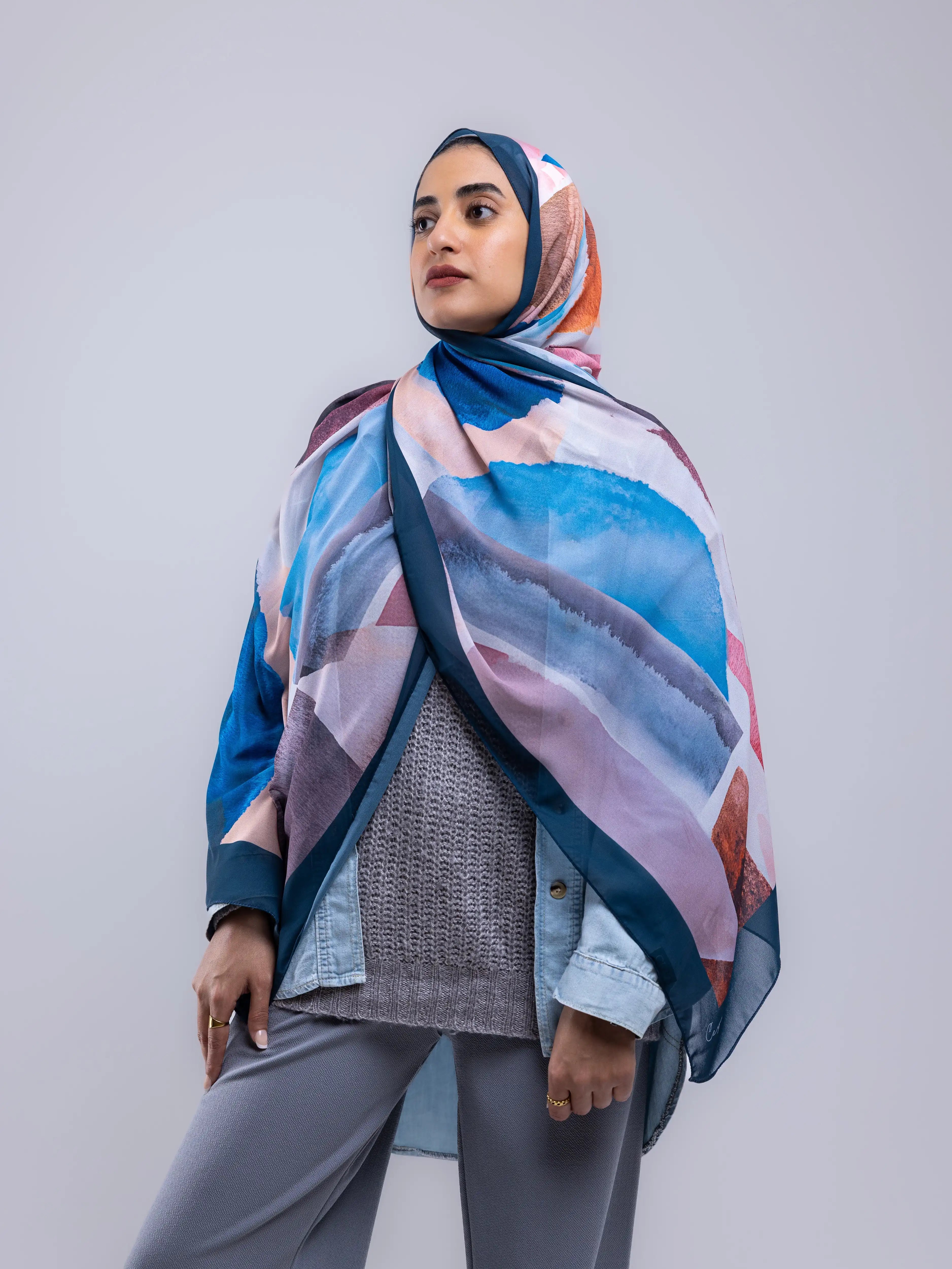Balance – Premium Printed Chiffon Scarf
