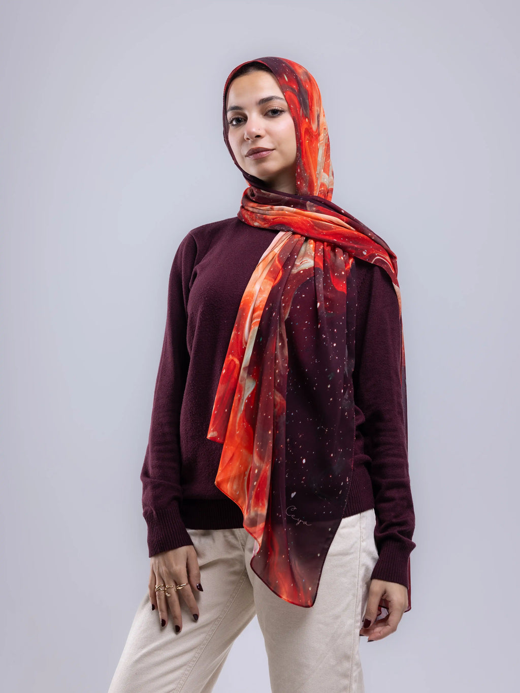 Pulse – Premium Printed Chiffon Scarf