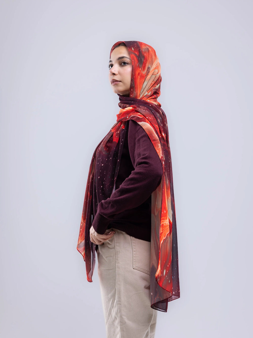 Pulse – Premium Printed Chiffon Scarf