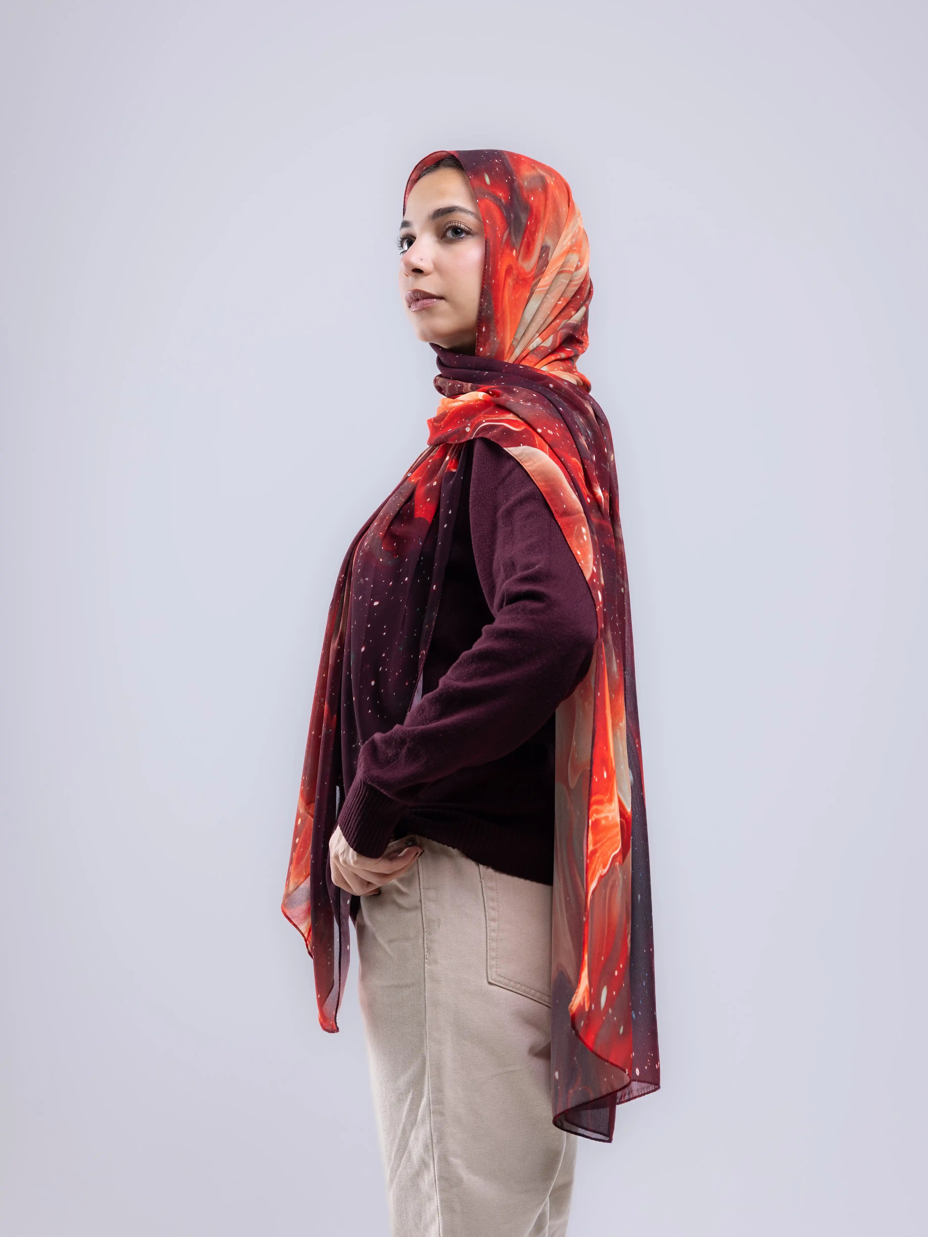 Pulse – Premium Printed Chiffon Scarf