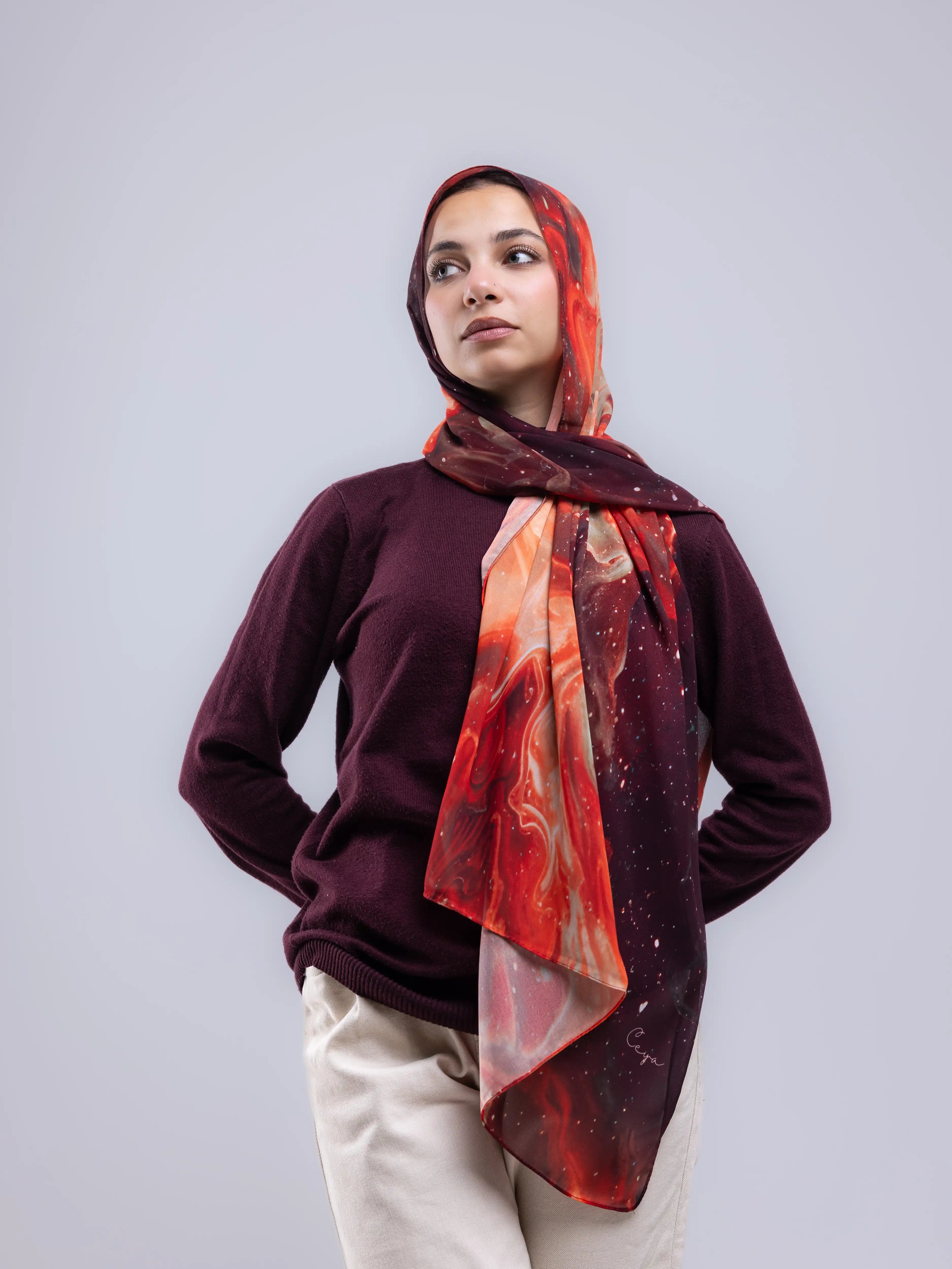 Pulse – Premium Printed Chiffon Scarf