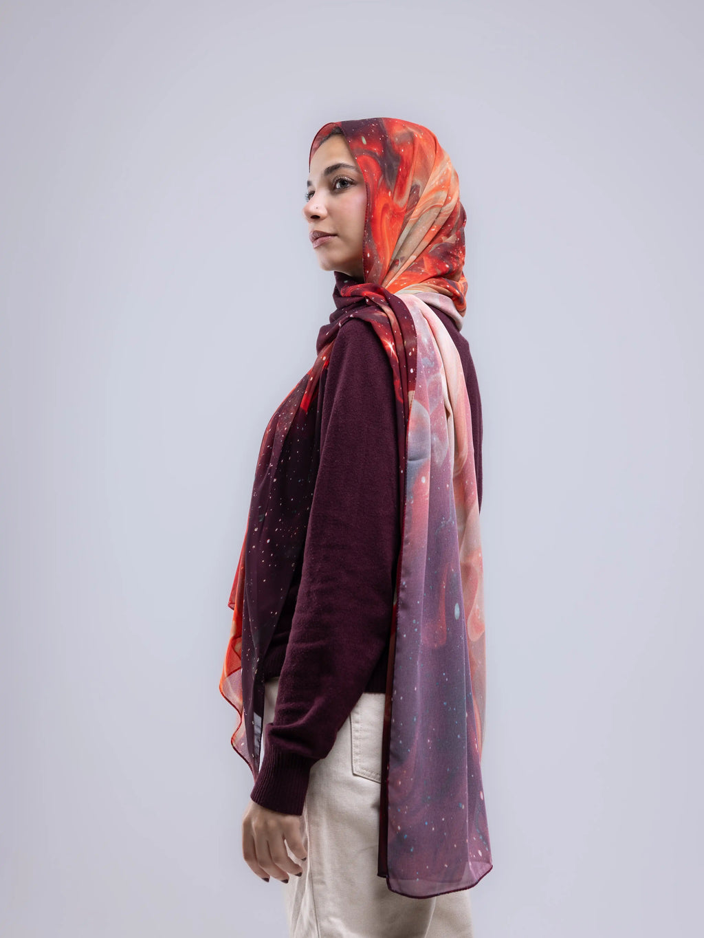Pulse – Premium Printed Chiffon Scarf