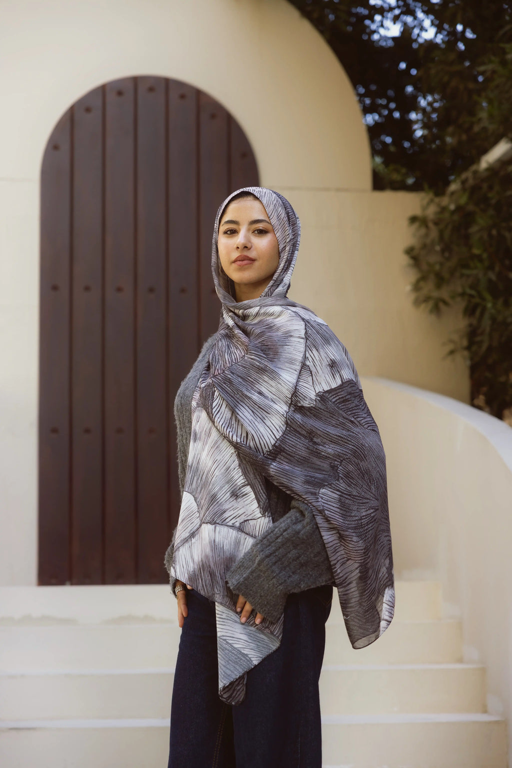 Strata – Premium Printed Chiffon Scarf