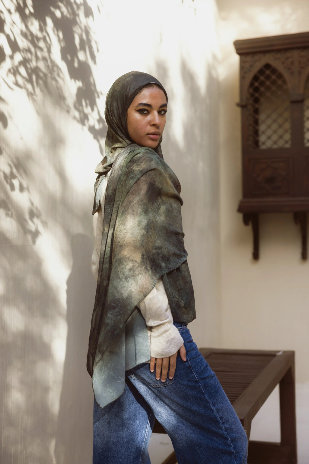 Verdant – Premium Printed Chiffon Scarf