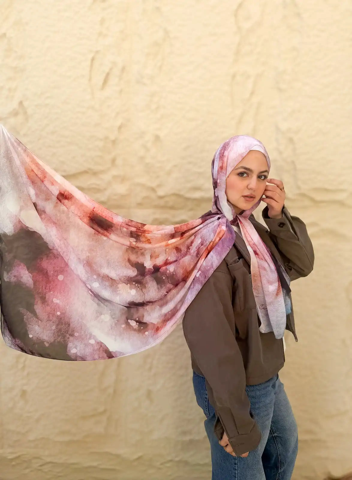 Drift – Premium Printed Chiffon Scarf