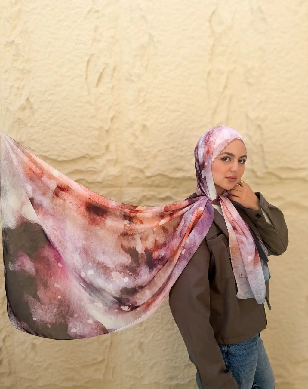 Drift – Premium Printed Chiffon Scarf