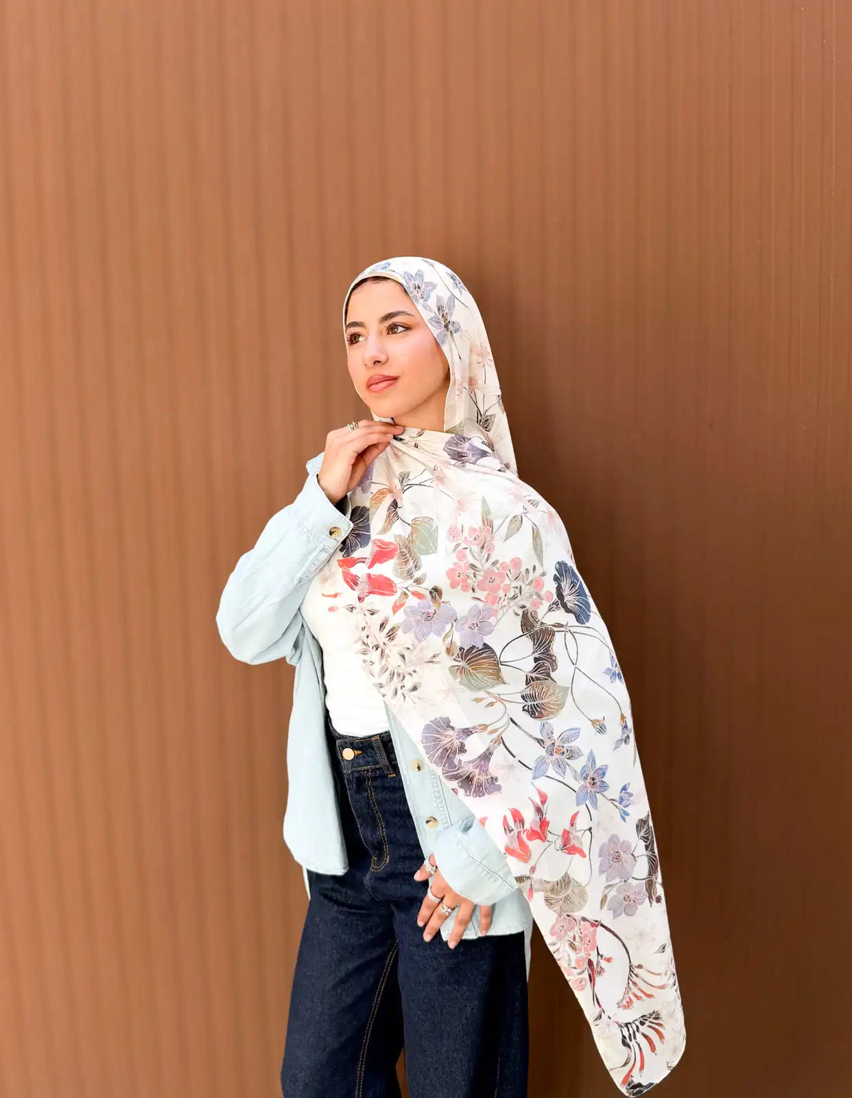 Ease – Premium Printed Chiffon Scarf