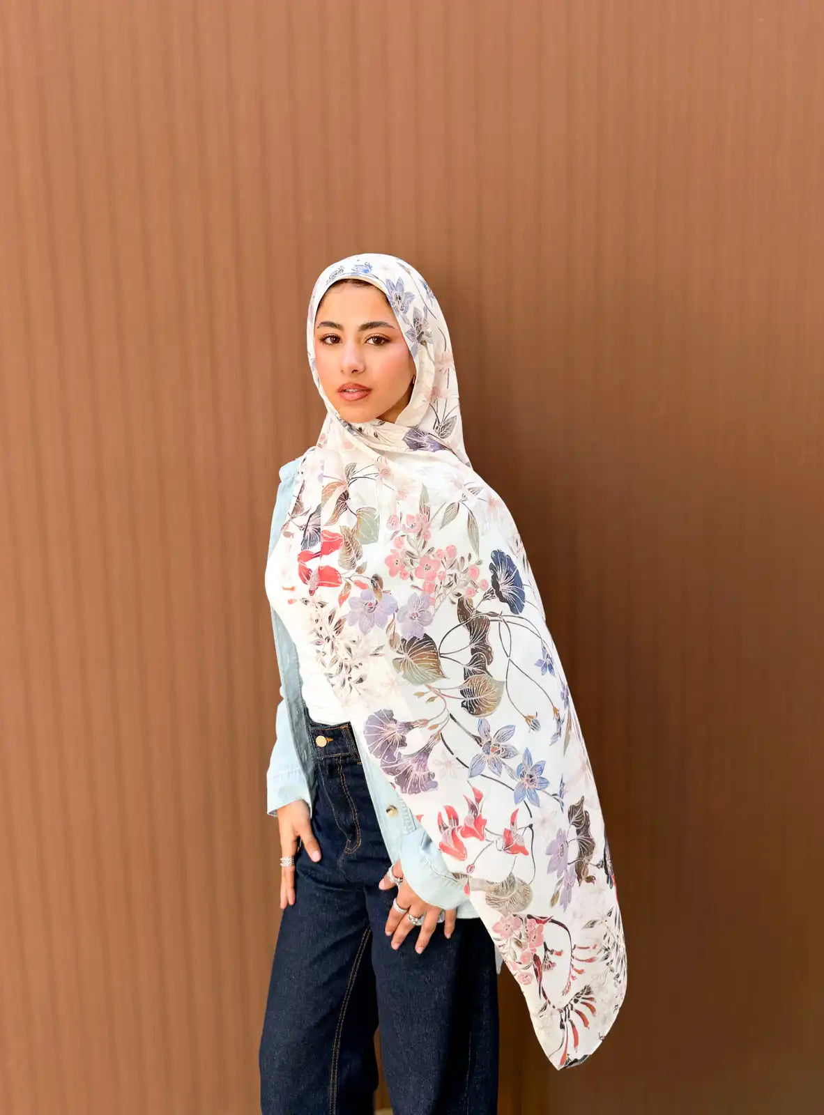 Ease – Premium Printed Chiffon Scarf