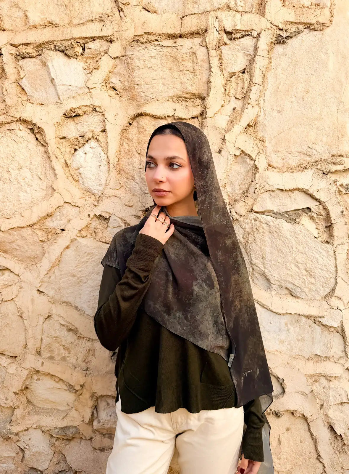 Verdant – Premium Printed Chiffon Scarf