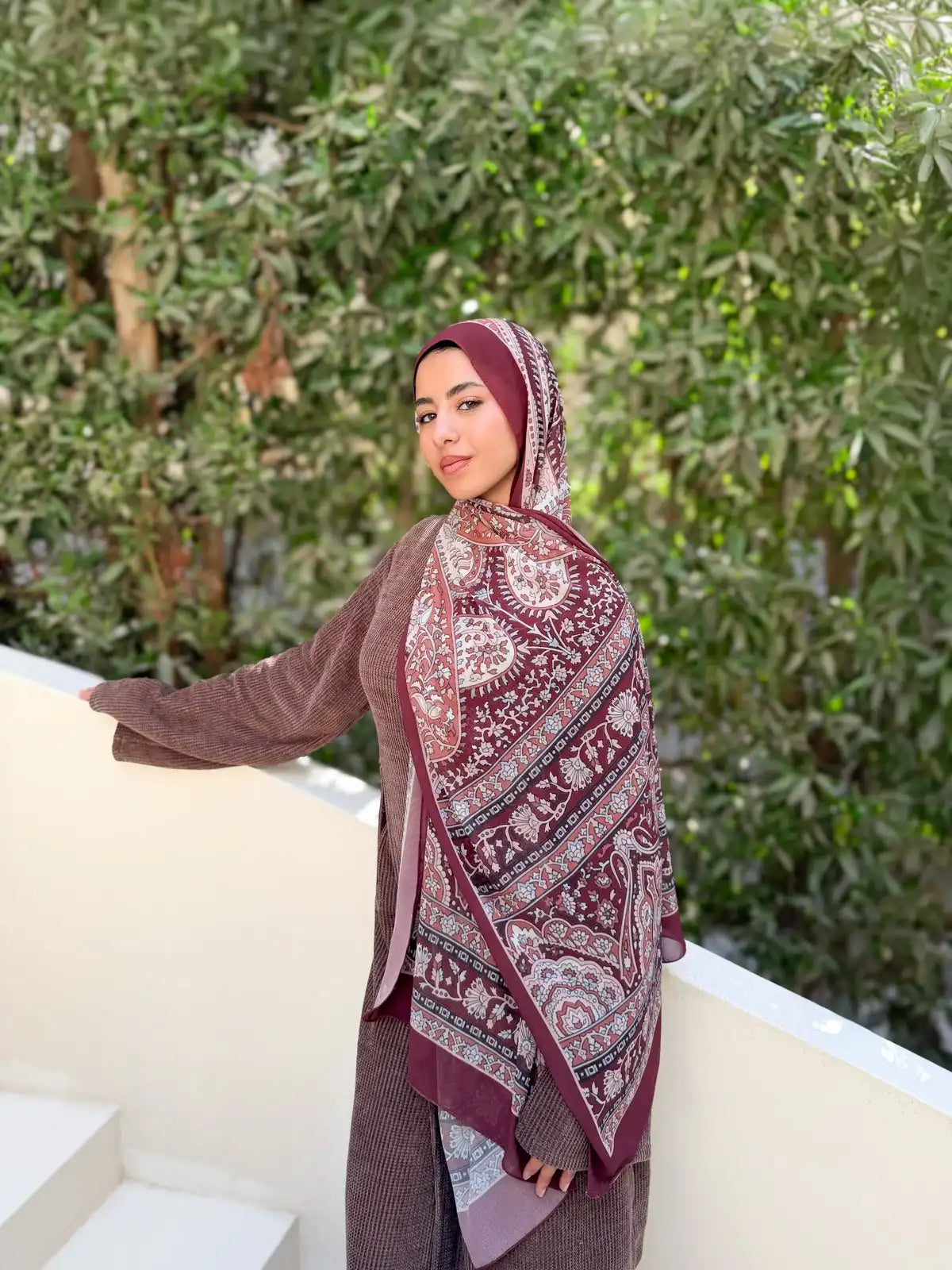 Root – Premium Printed Chiffon Scarf