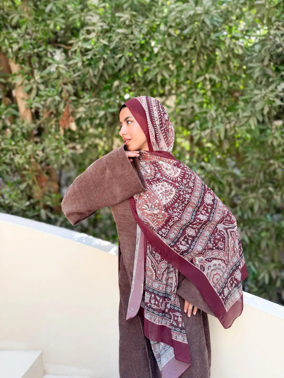 Root – Premium Printed Chiffon Scarf