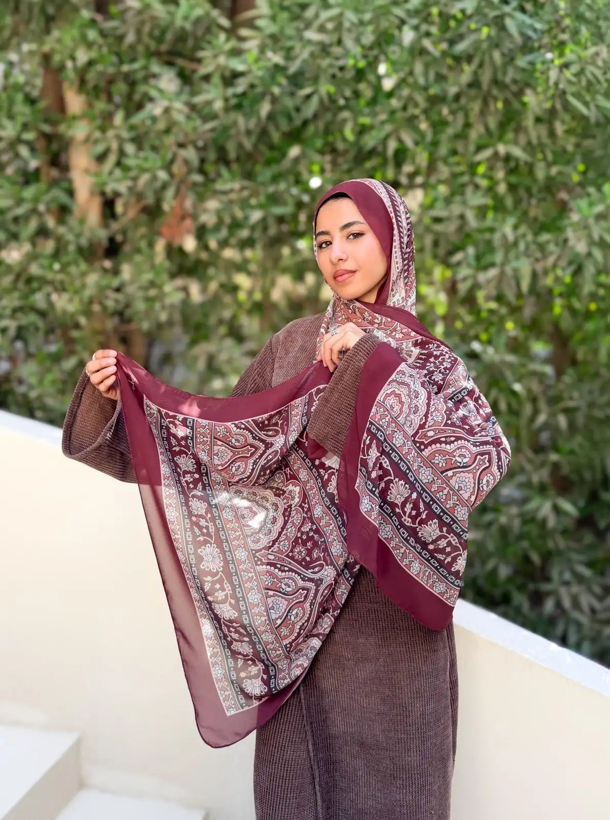 Root – Premium Printed Chiffon Scarf