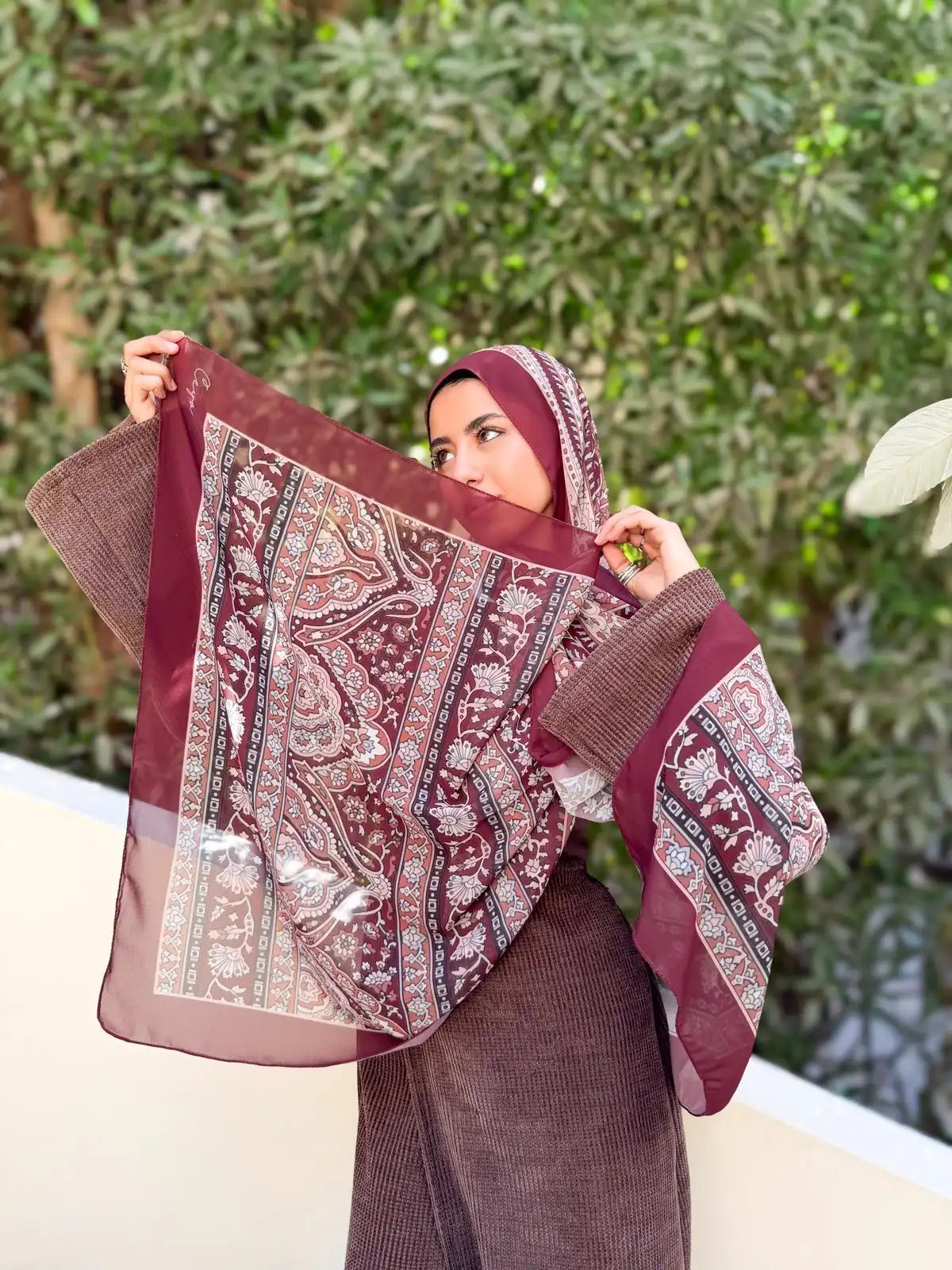 Root – Premium Printed Chiffon Scarf