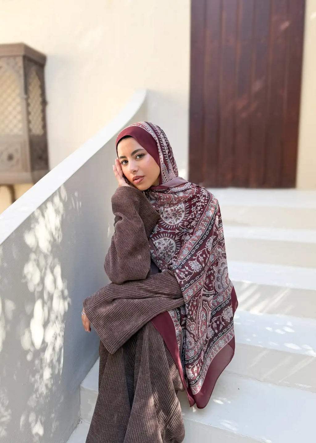 Root – Premium Printed Chiffon Scarf