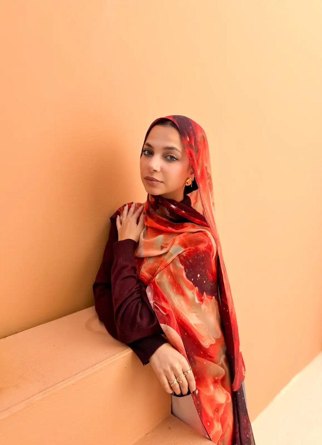 Pulse – Premium Printed Chiffon Scarf