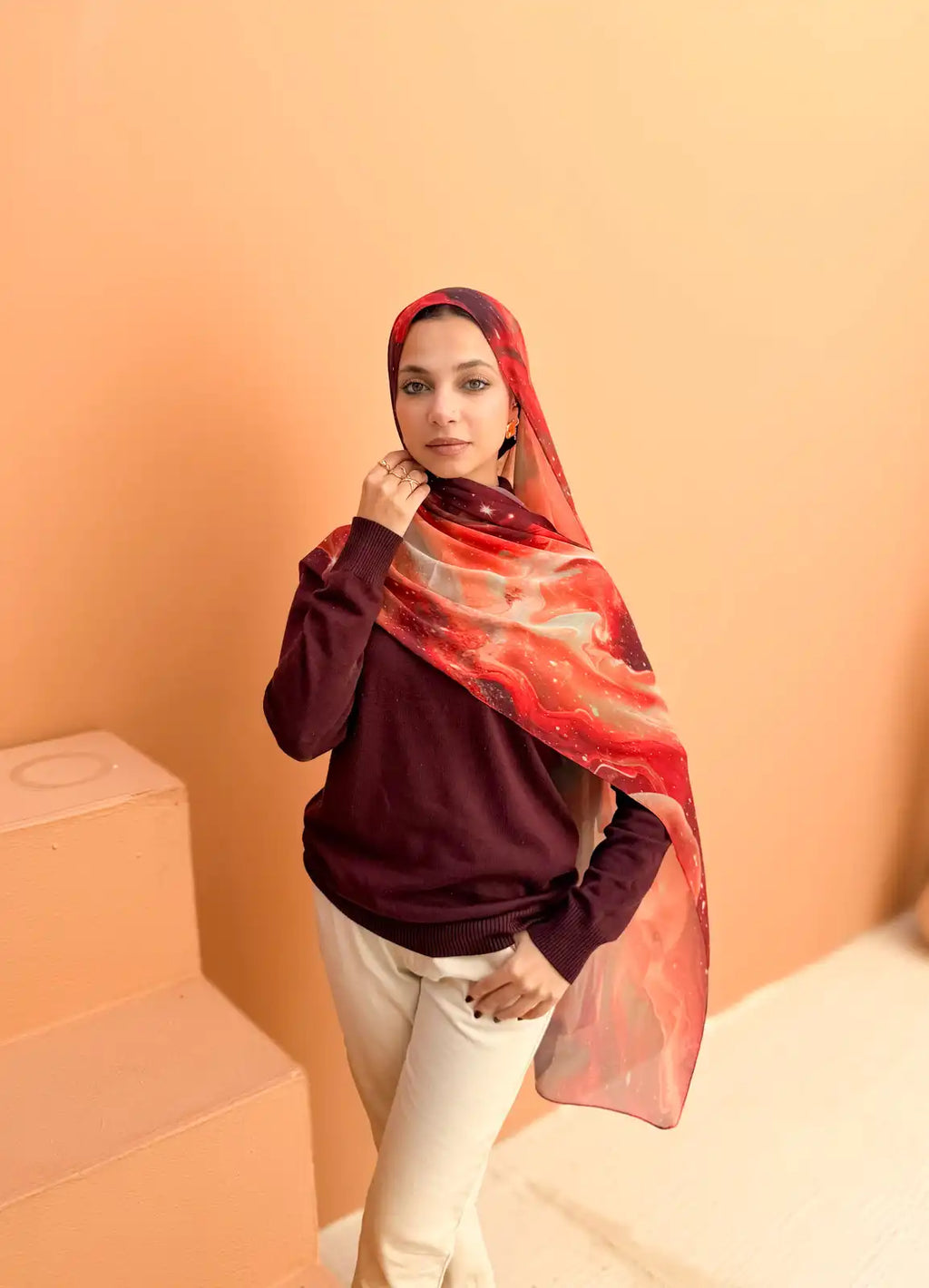 Pulse – Premium Printed Chiffon Scarf