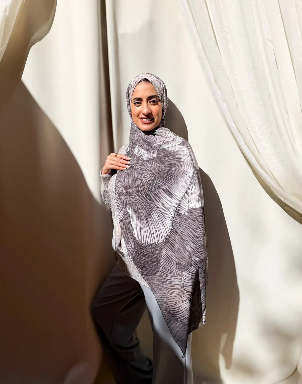 Strata – Premium Printed Chiffon Scarf