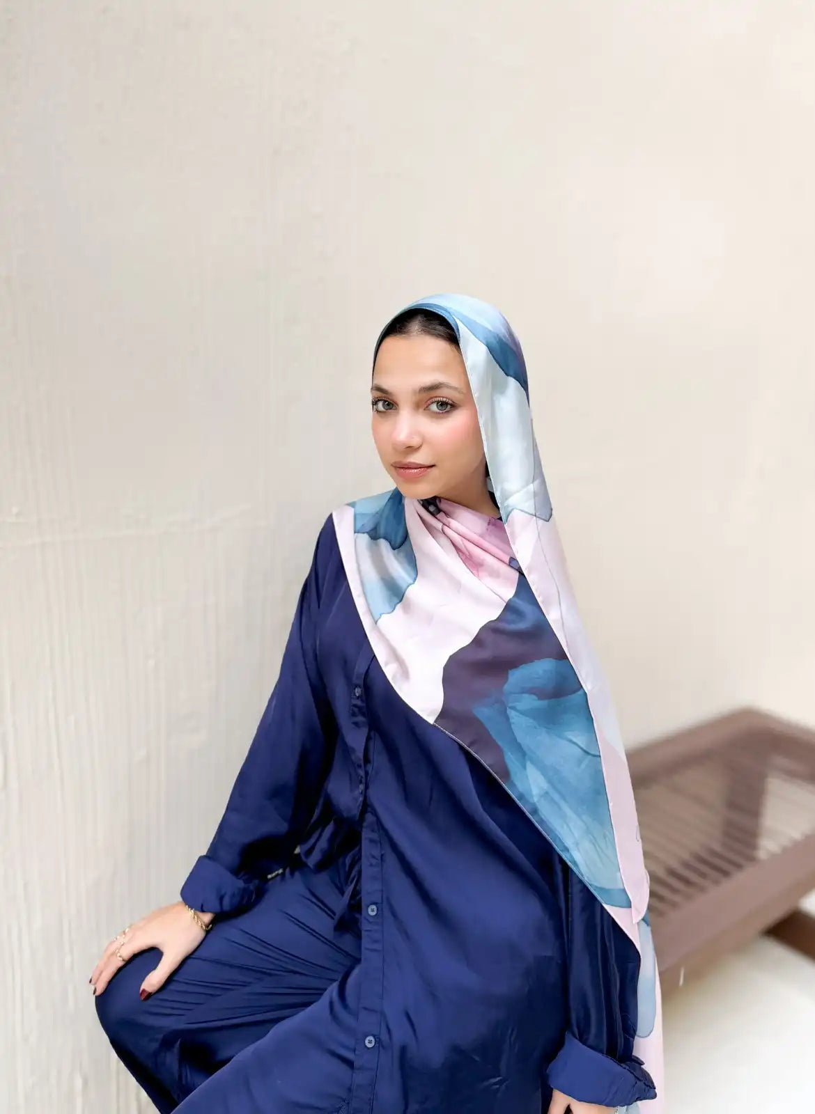 Flow – Premium Printed Satin Scarf