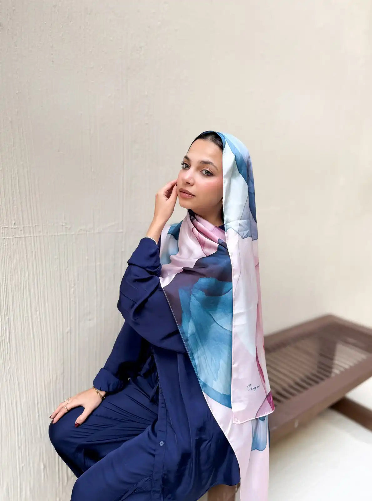 Flow – Premium Printed Satin Scarf
